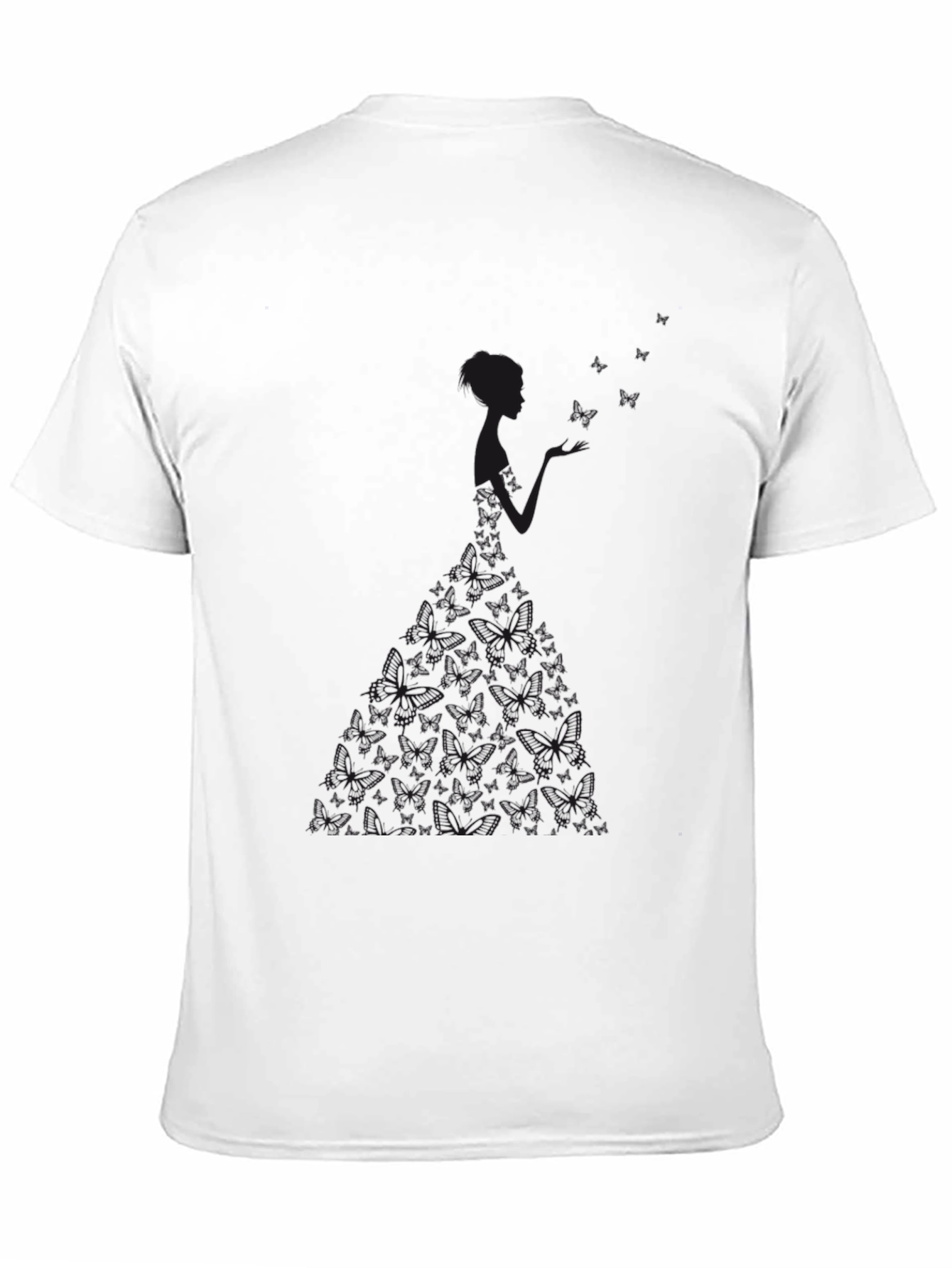 Butterfly Dress Graphic Black Tee