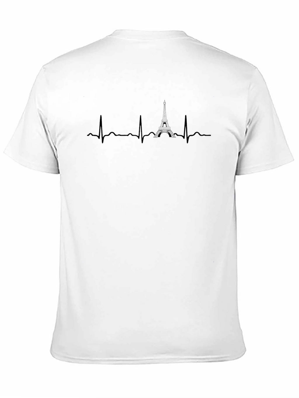 Paris Heartbeat T-Shirt - Eiffel Tower Pulse Tee