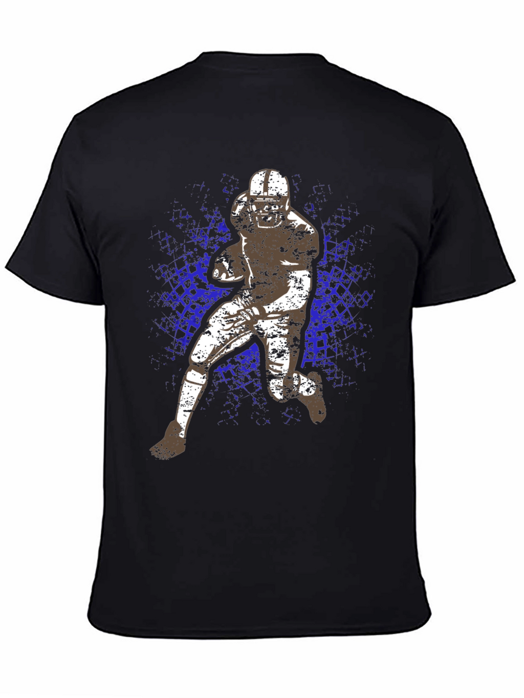 Football Player Graphic Tee - Black