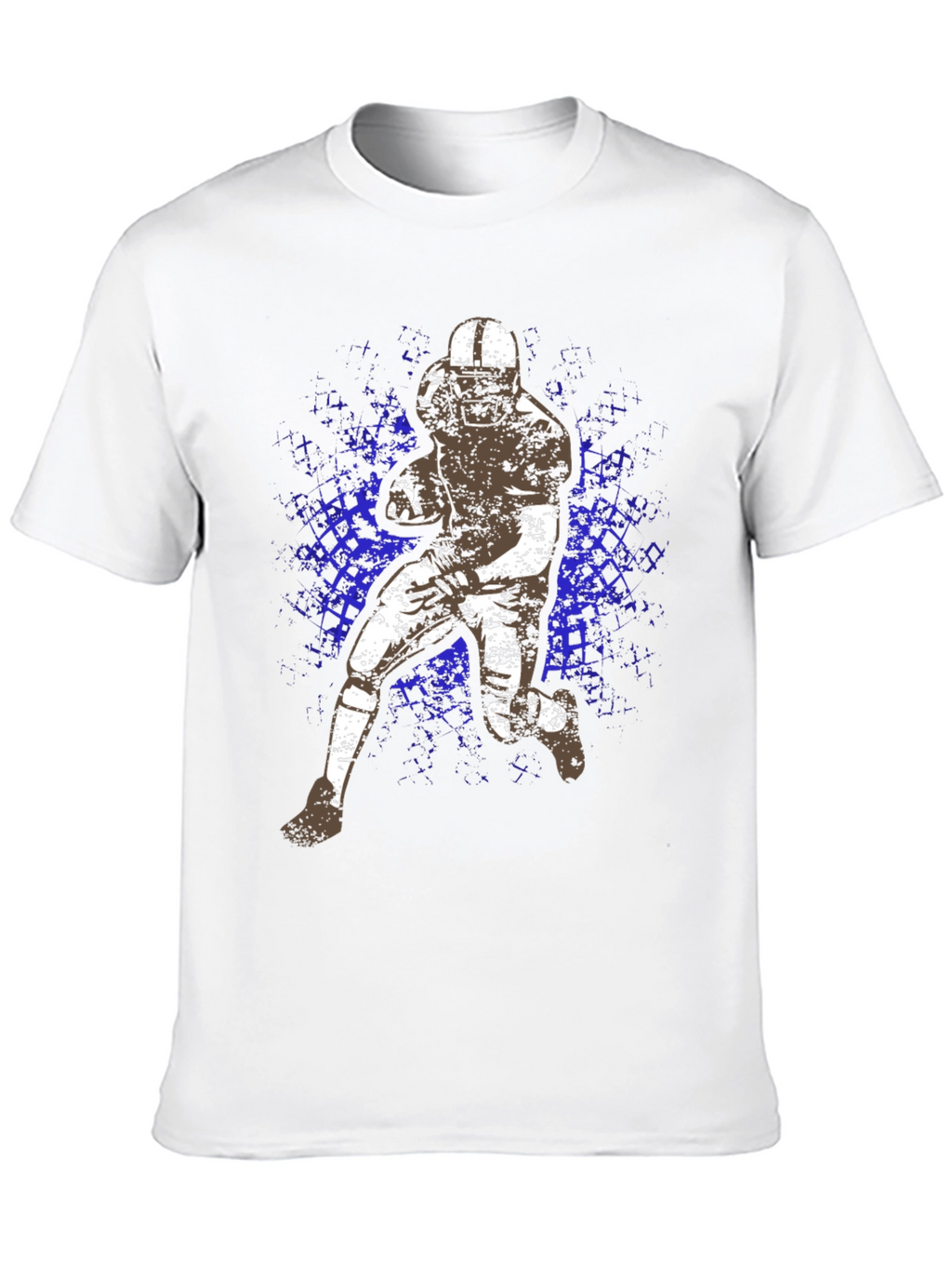 Football Player Graphic Tee - Black