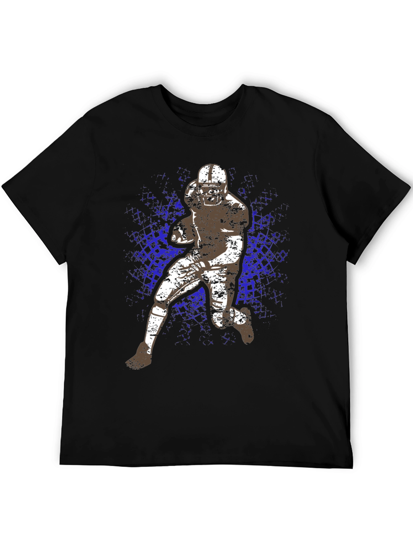Football Player Graphic Tee - Black