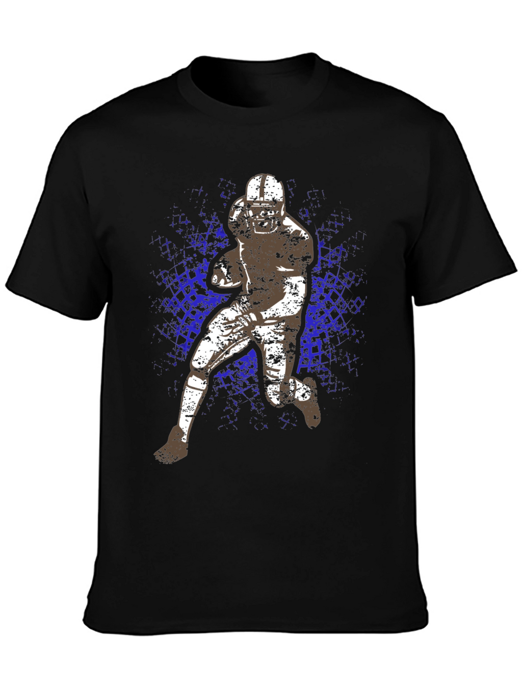 Football Player Graphic Tee - Black
