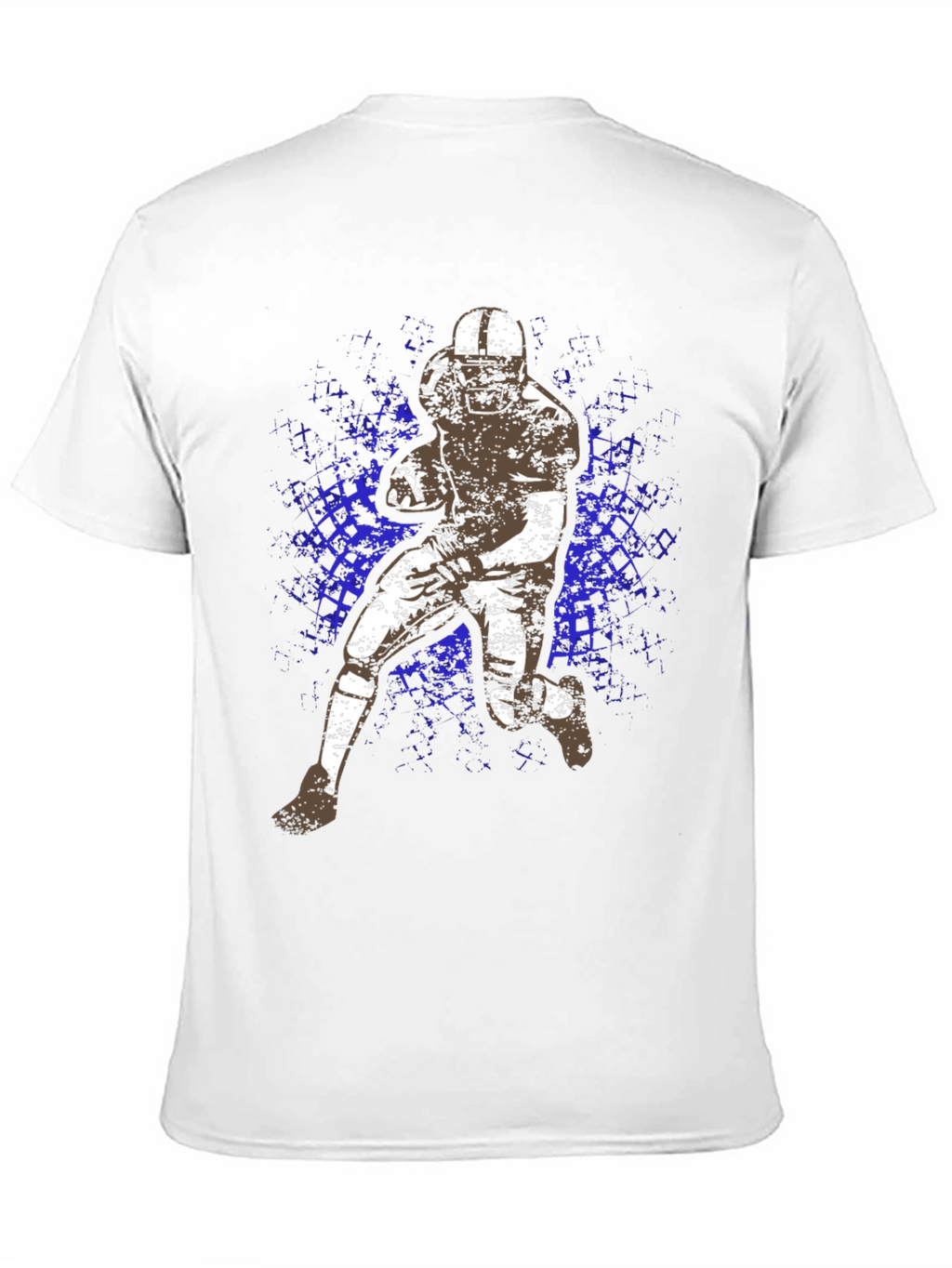 Football Player Graphic Tee - Black