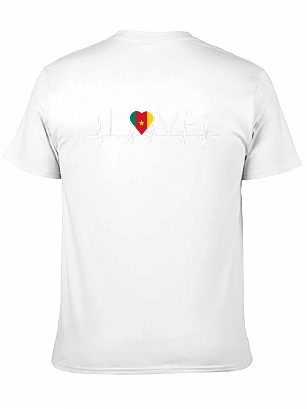 Love Cameroon Heartbeat T-Shirt - Black