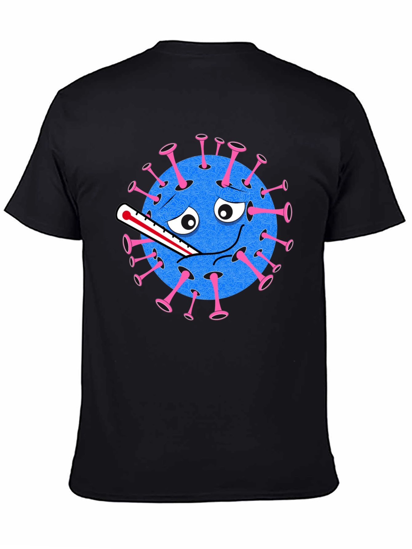 Novelty Virus Graphic Tee - Unisex Black T-Shirt
