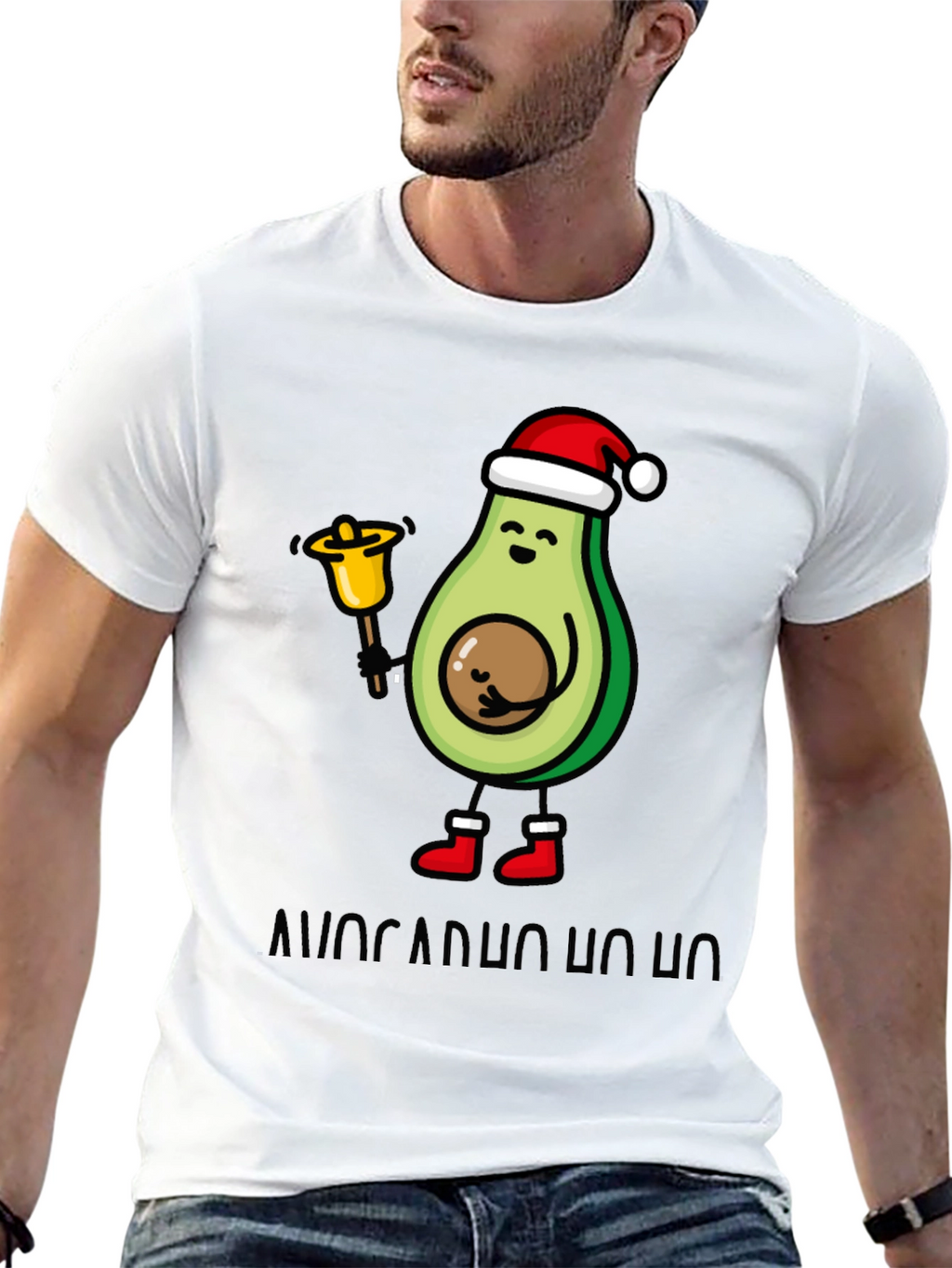 Festive Avocado Christmas T-Shirt
