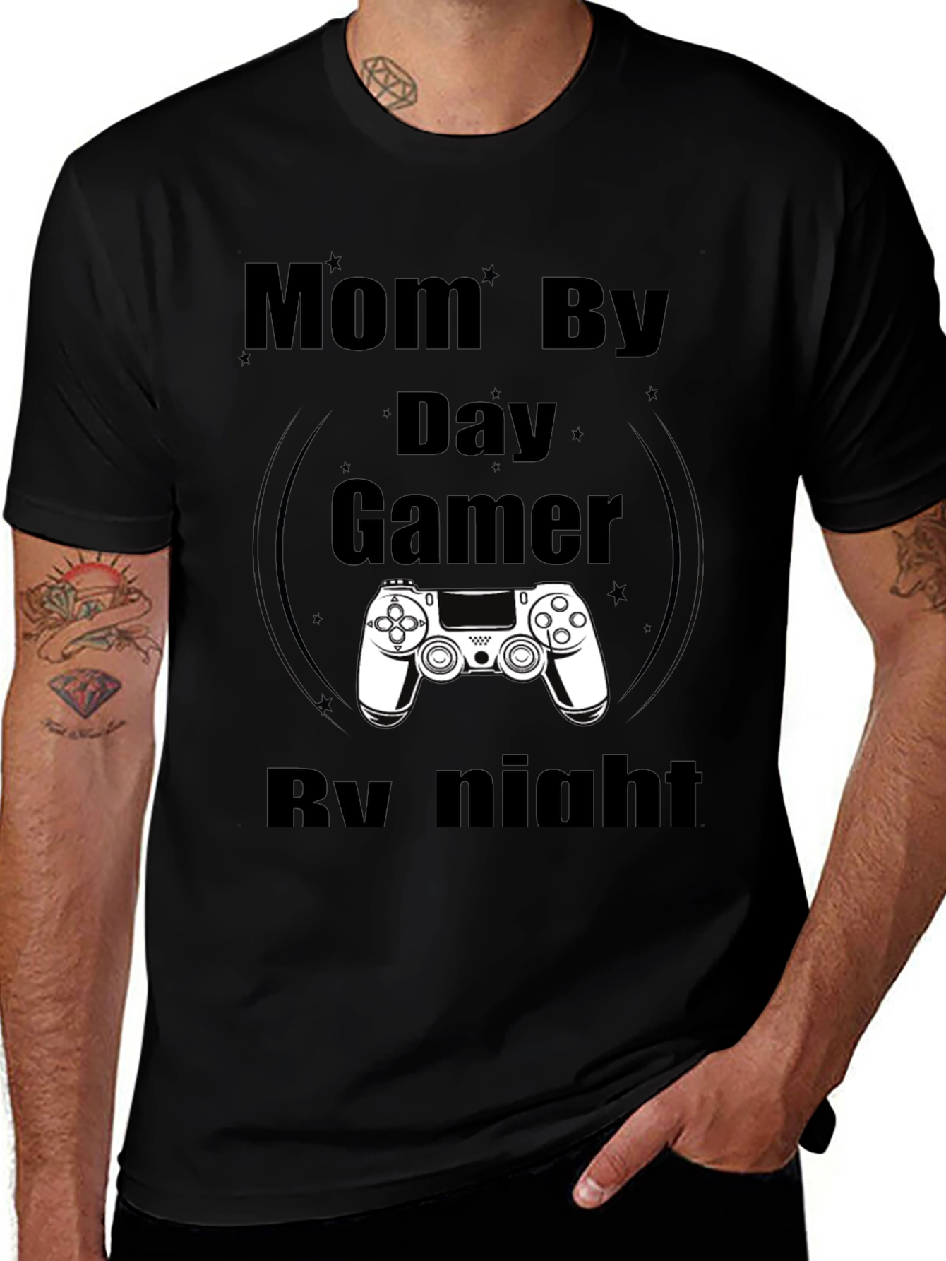 Mom By Day Gamer By Night Graphic Tee