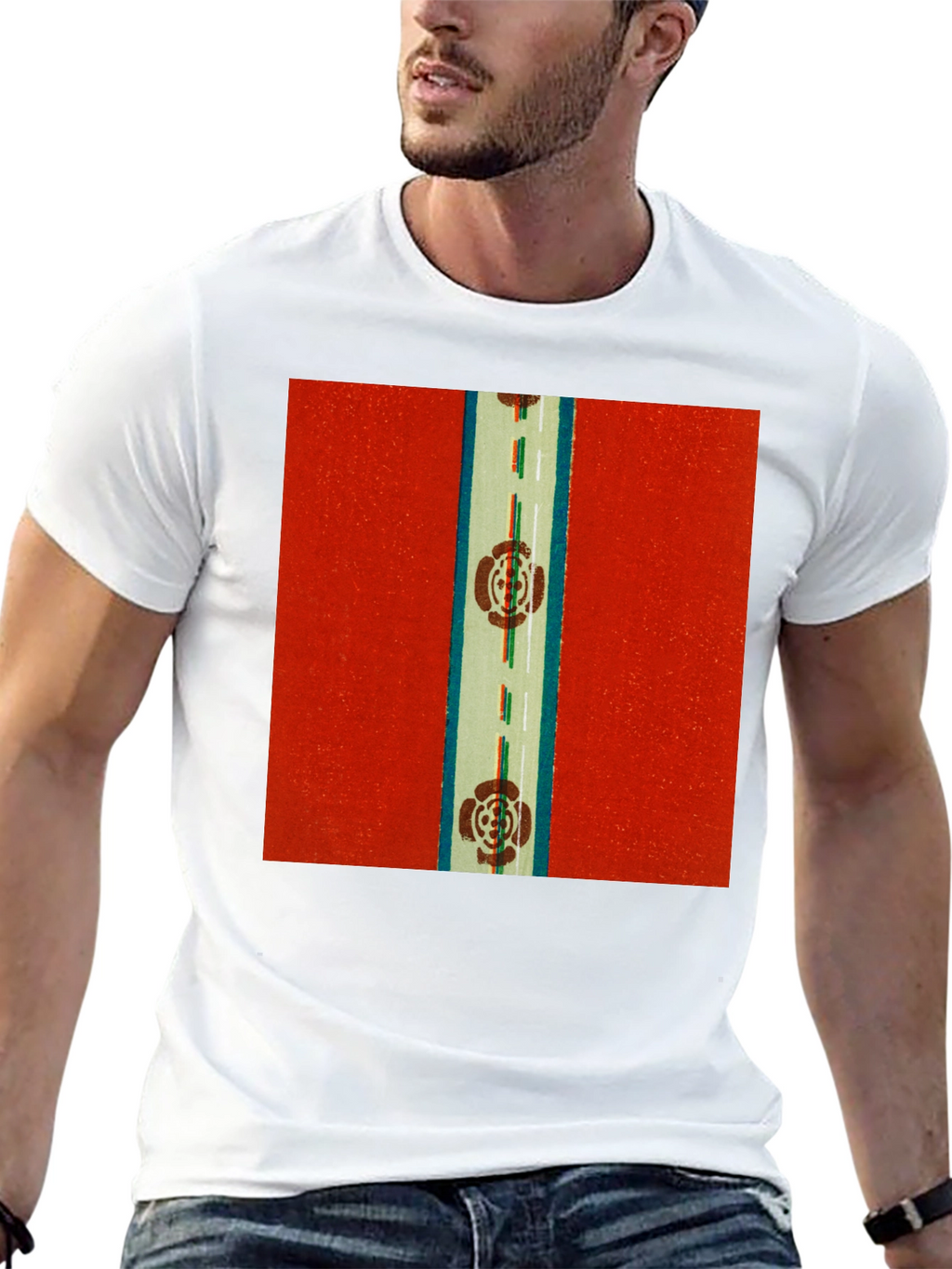 Retro Floral Road Graphic Tee - Classic Style