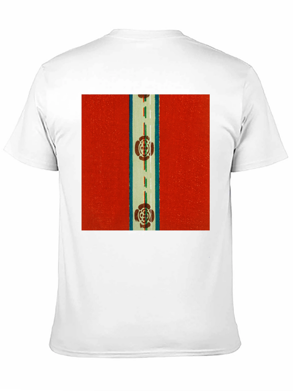 Retro Floral Road Graphic Tee - Classic Style