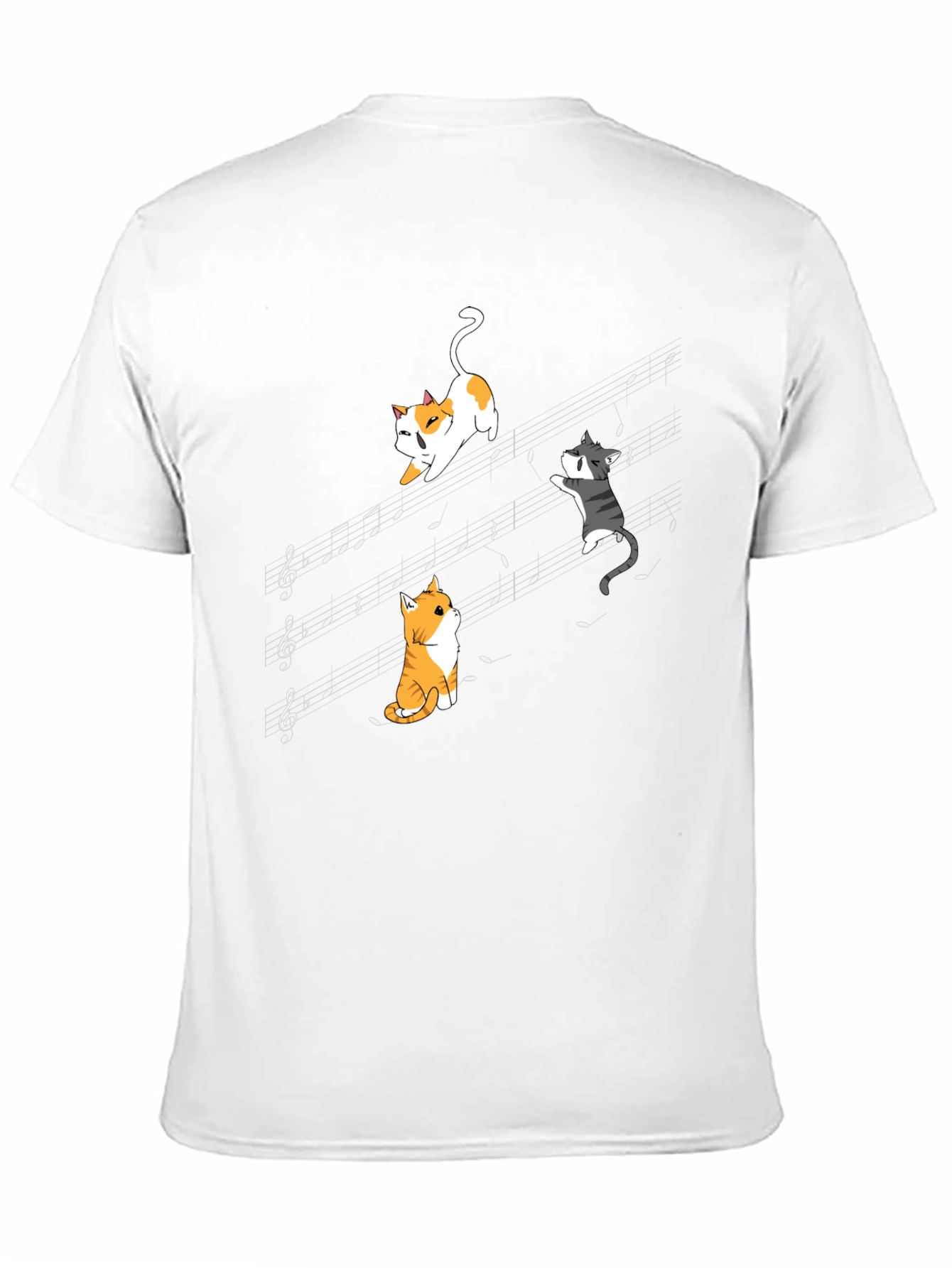 Musical Cats Black T-Shirt