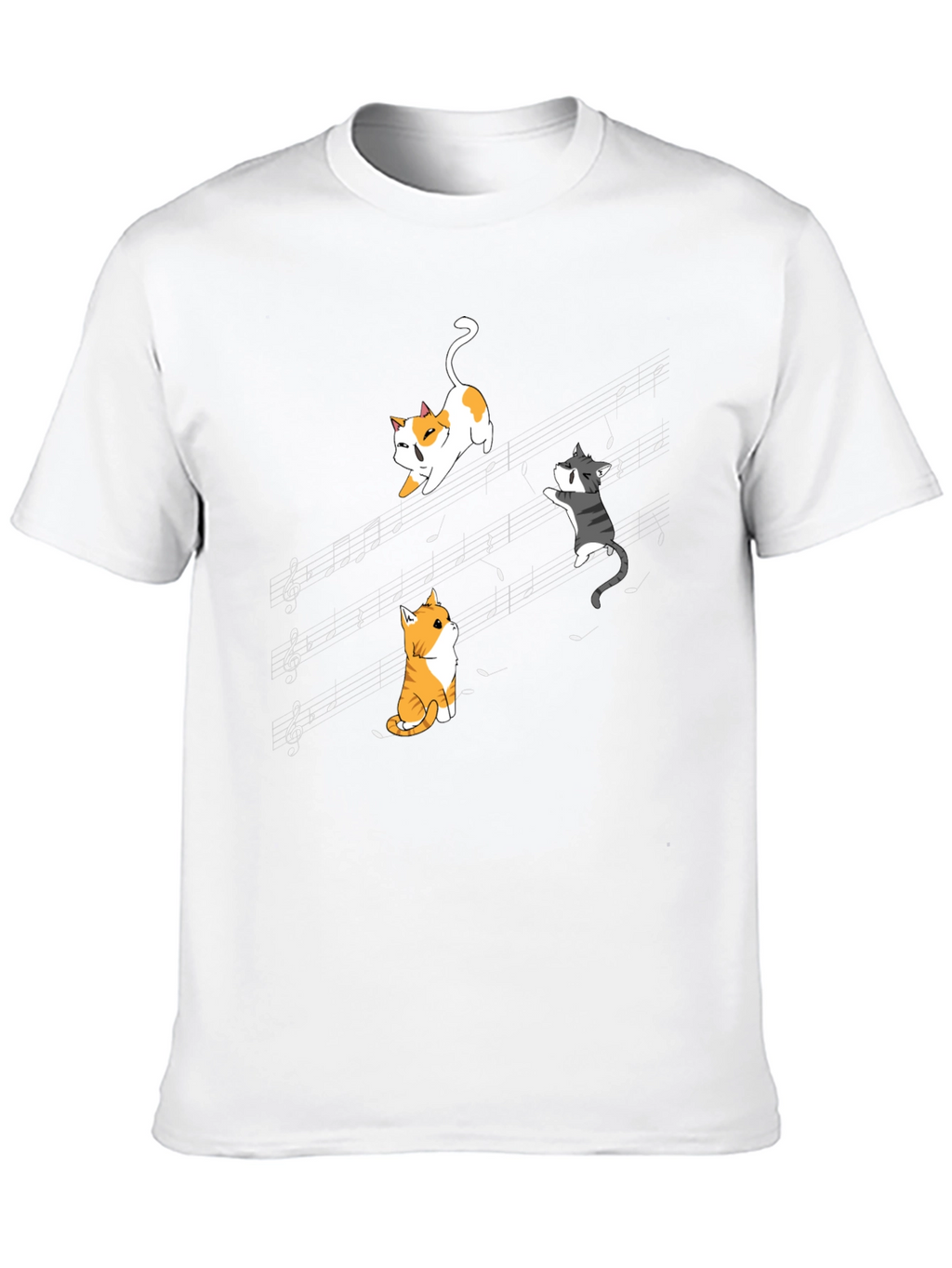Musical Cats Black T-Shirt