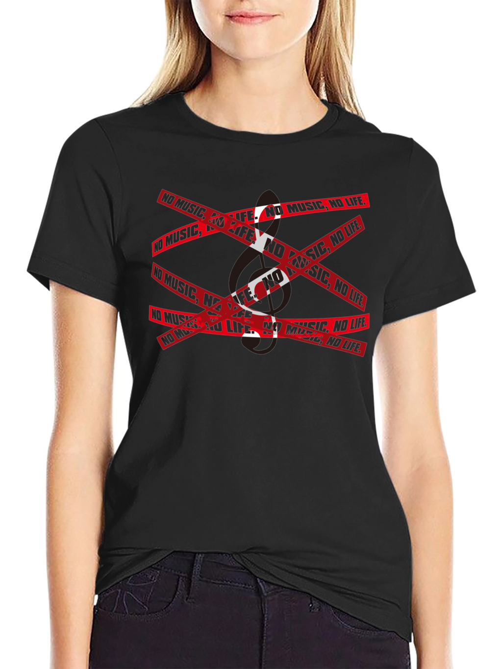 No Music No Life Graphic T-Shirt