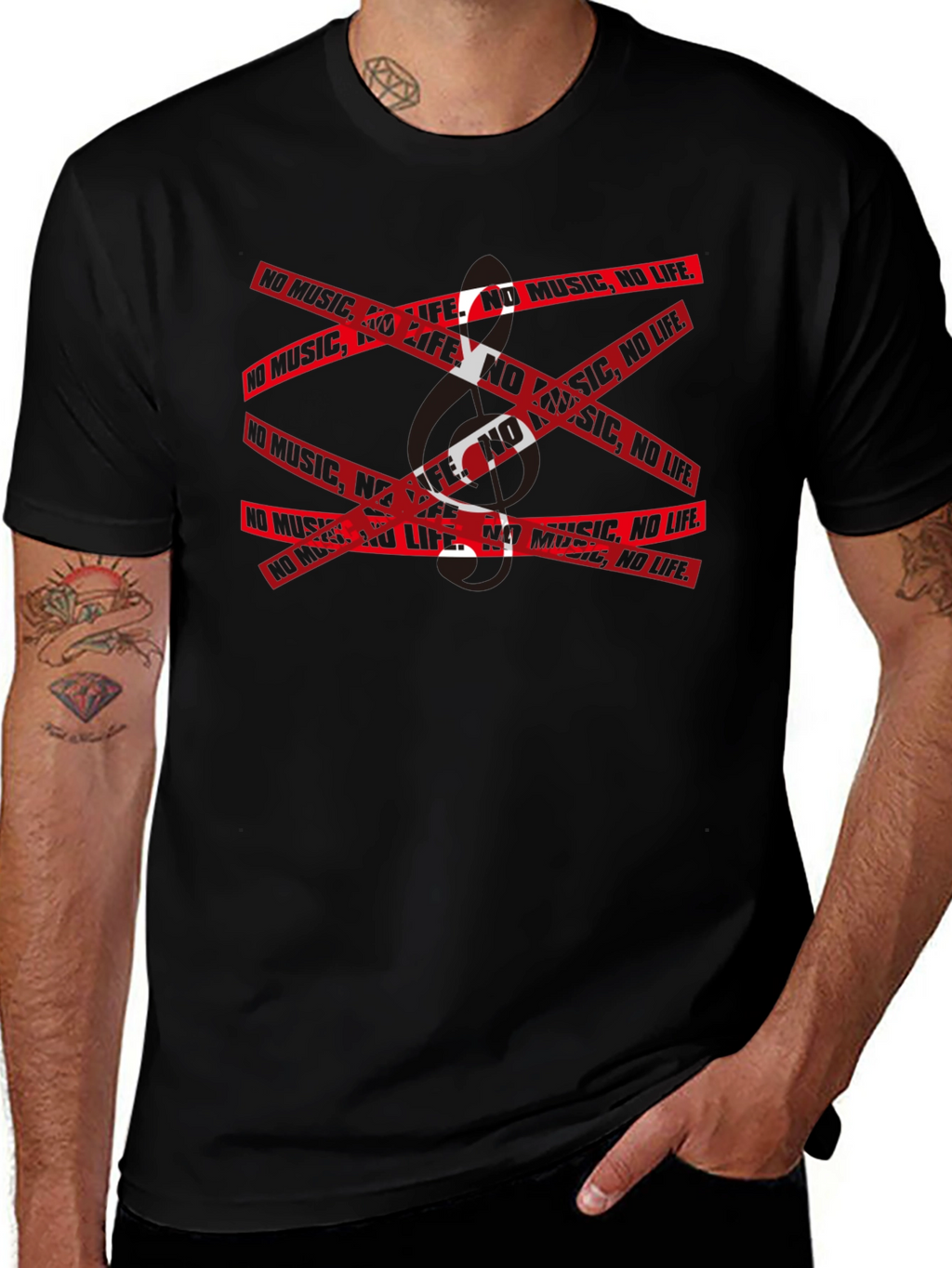 No Music No Life Graphic T-Shirt