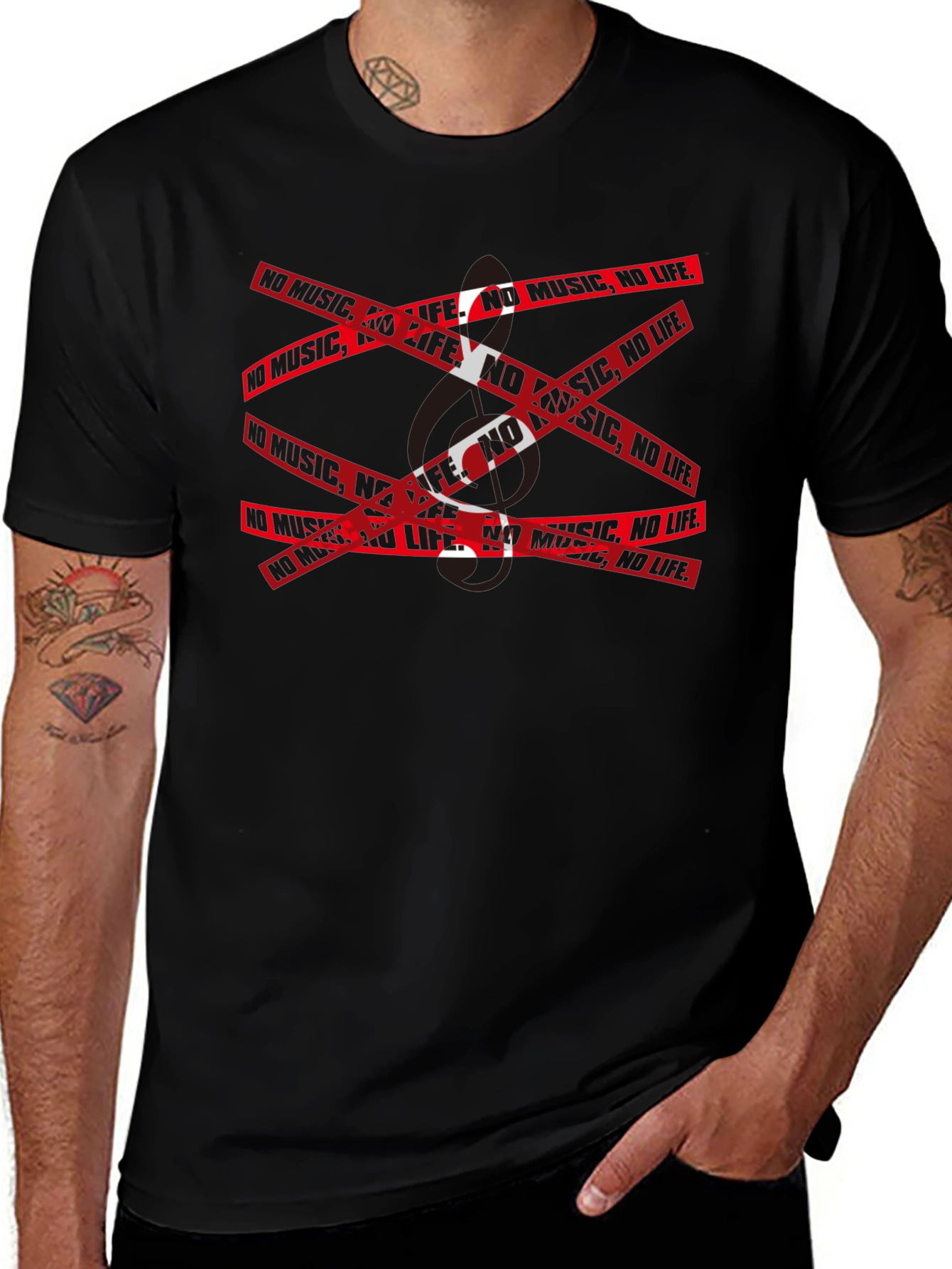 No Music No Life Graphic T-Shirt