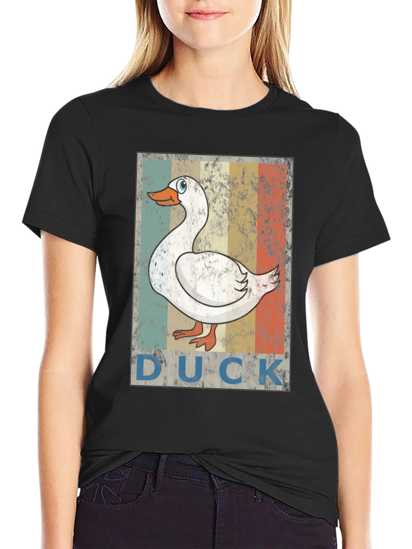 Retro Duck Graphic T-Shirt - Vintage Style Tee