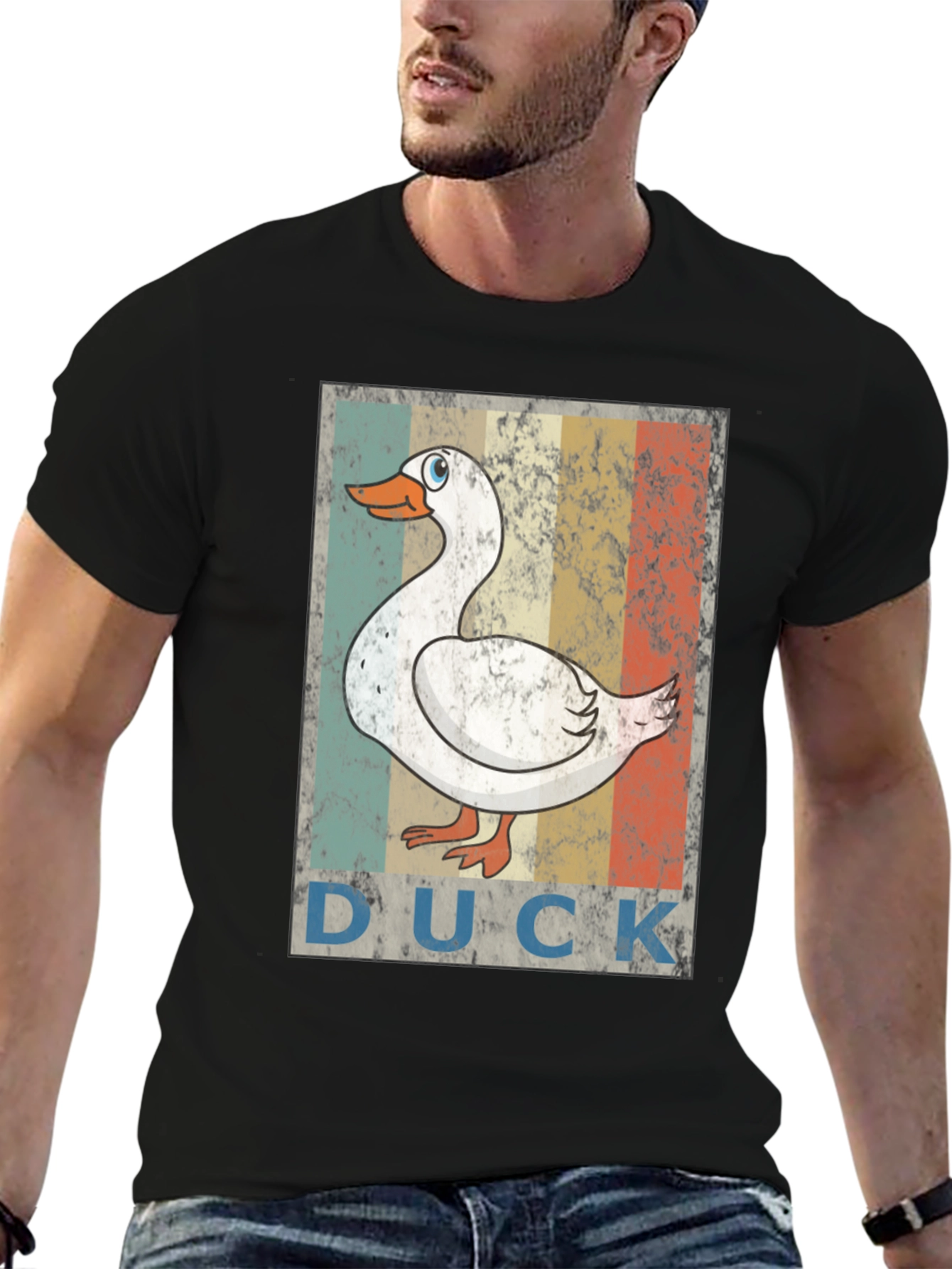 Retro Duck Graphic T-Shirt - Vintage Style Tee