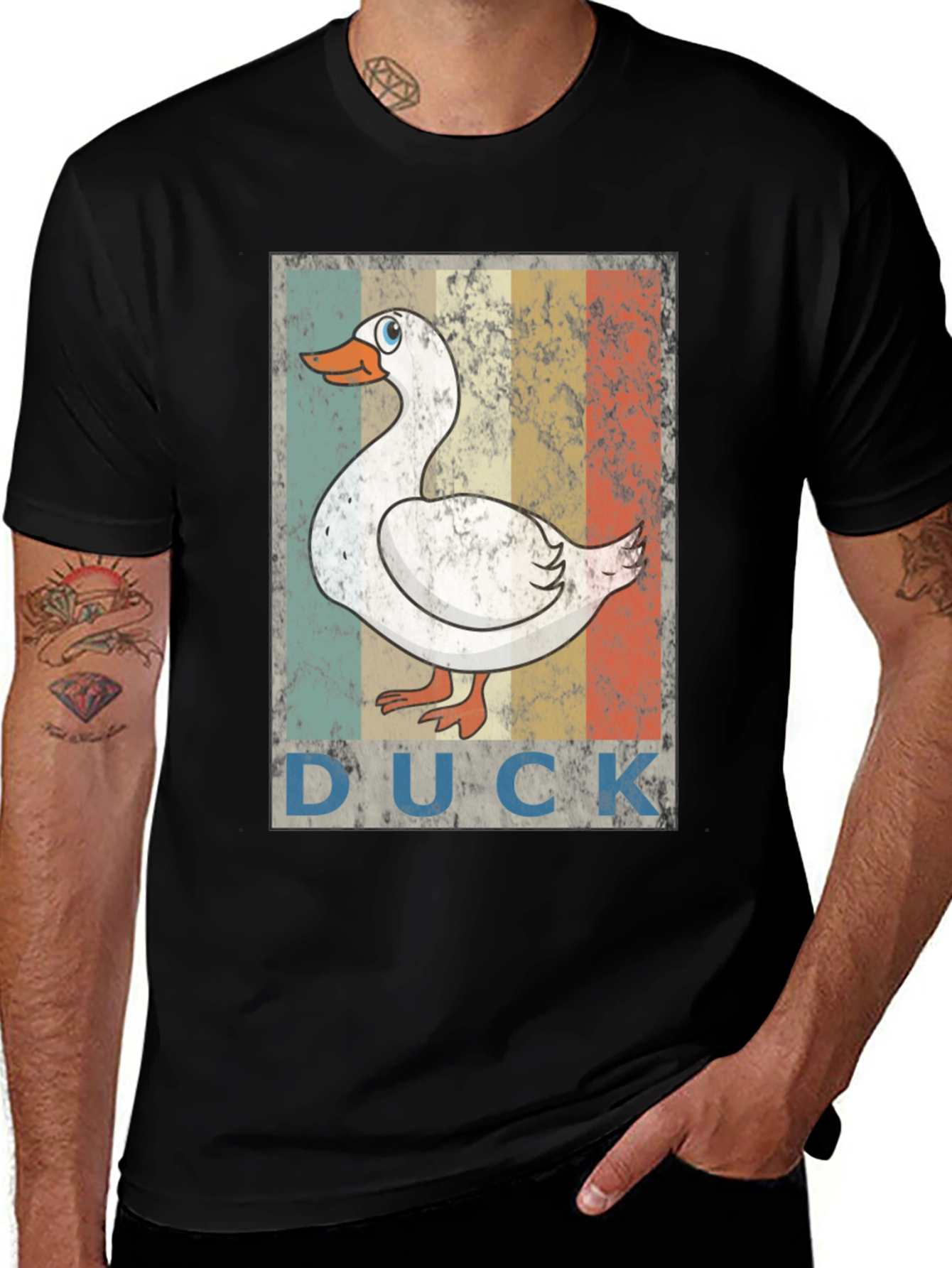 Retro Duck Graphic T-Shirt - Vintage Style Tee