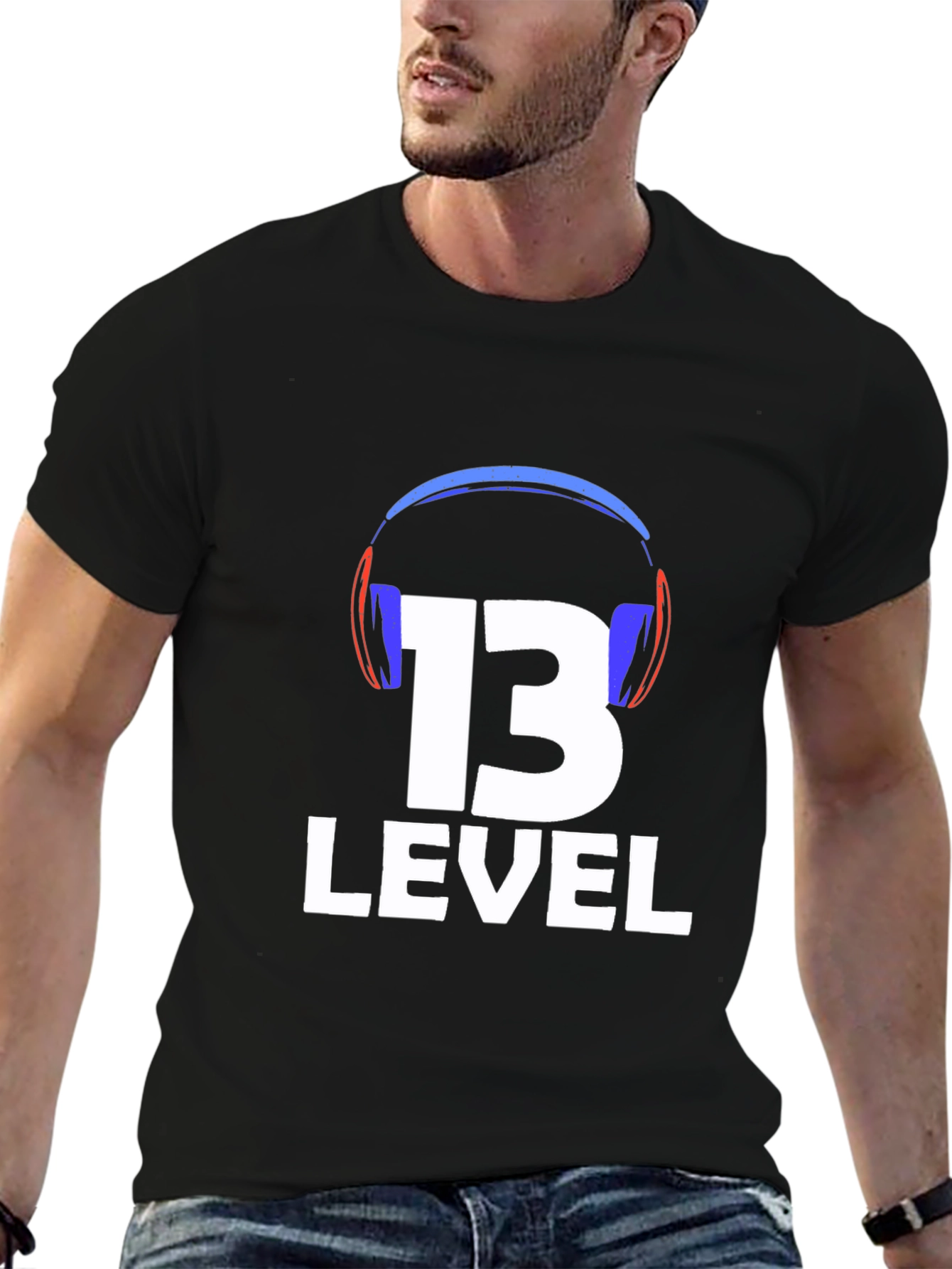 Level 13 Gamer T-Shirt - Black Cotton Tee