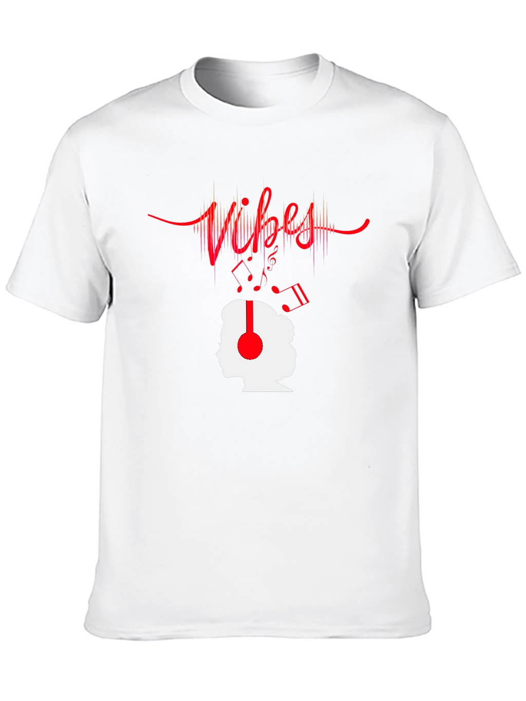 Vibes Music Graphic T-Shirt - Trendy Casual Tee