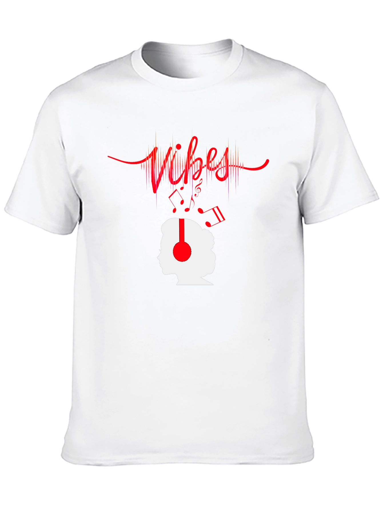 Vibes Music Graphic T-Shirt - Trendy Casual Tee
