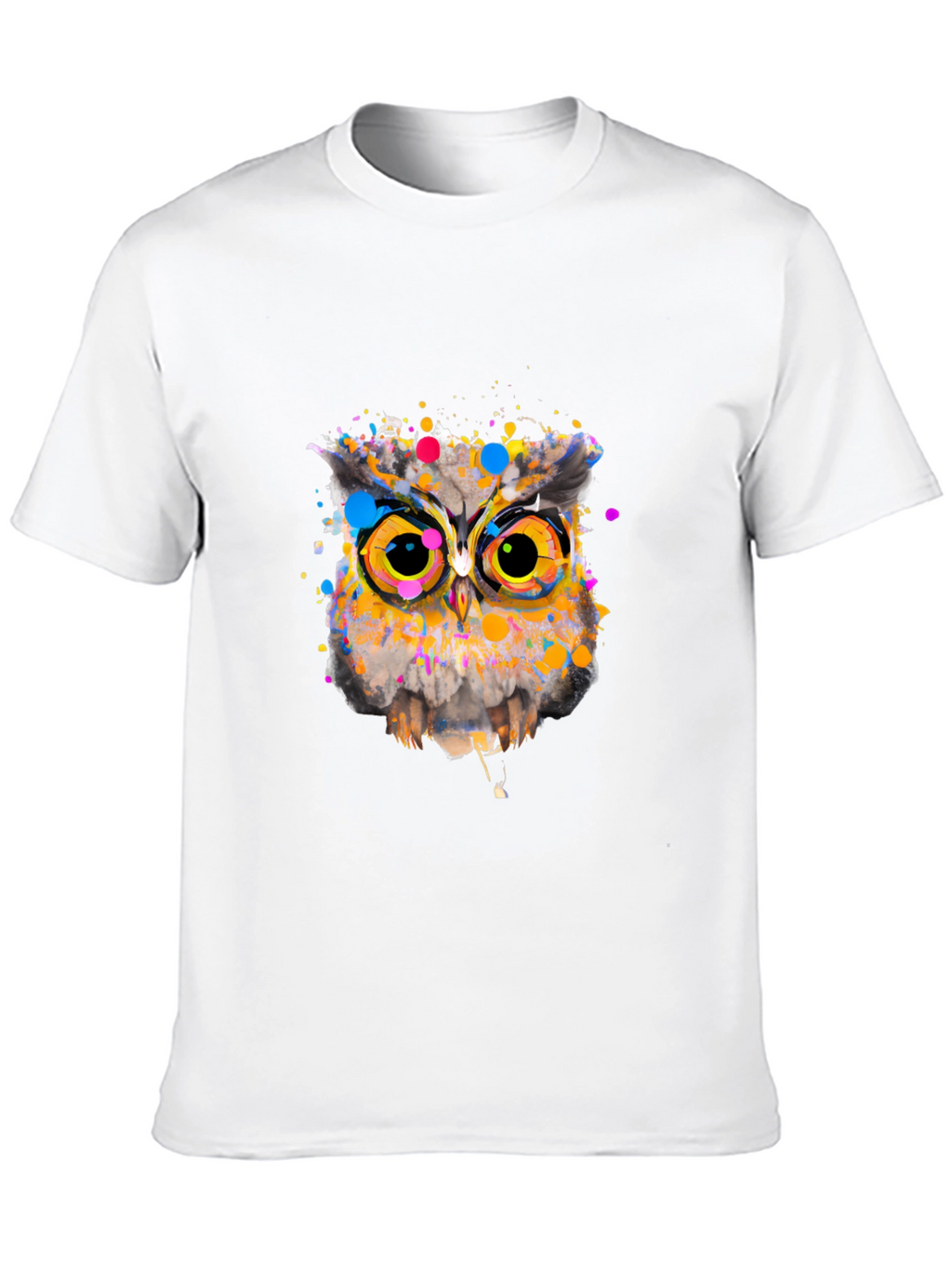 Owl Art Graphic Black T-Shirt