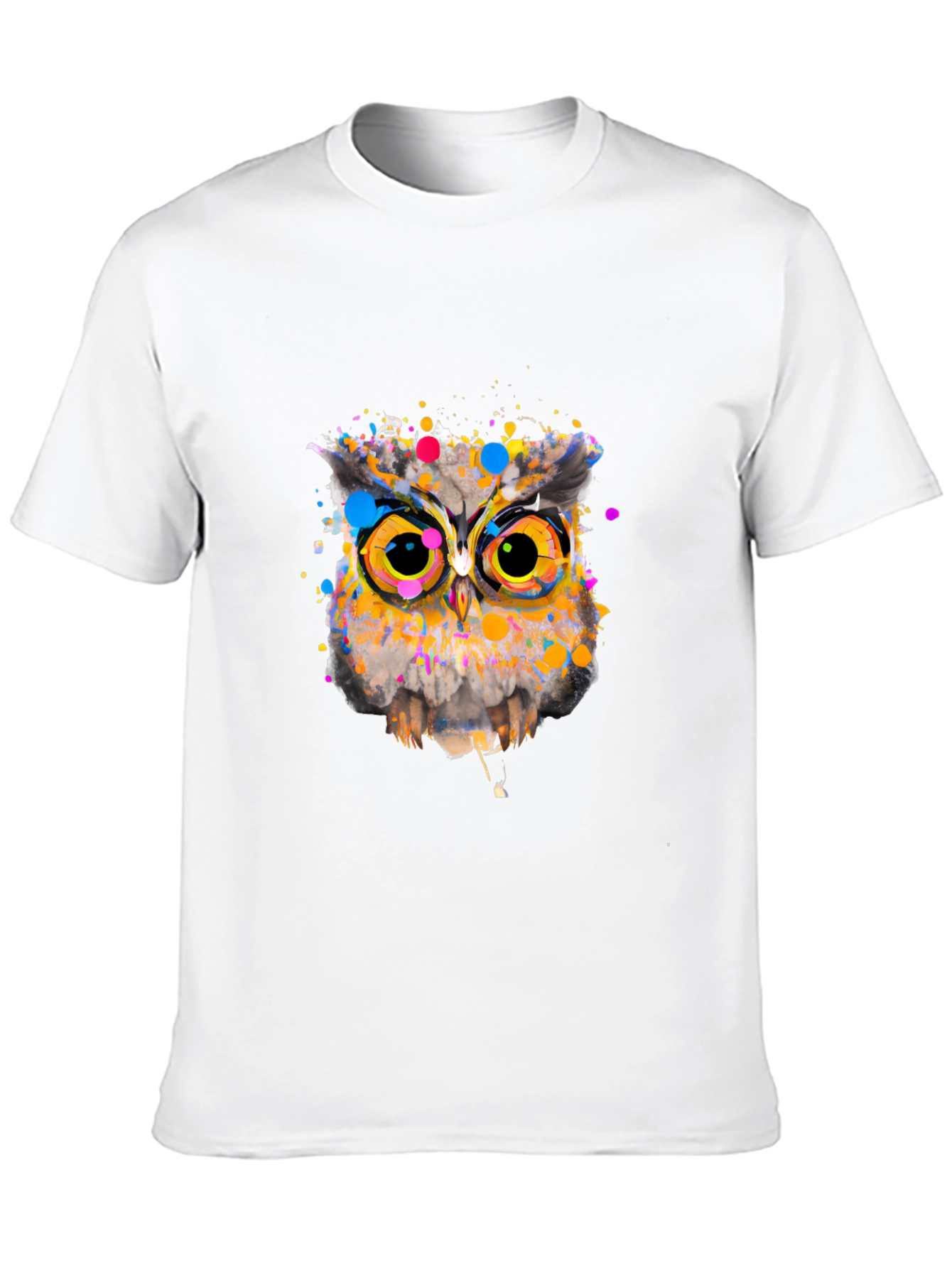 Owl Art Graphic Black T-Shirt