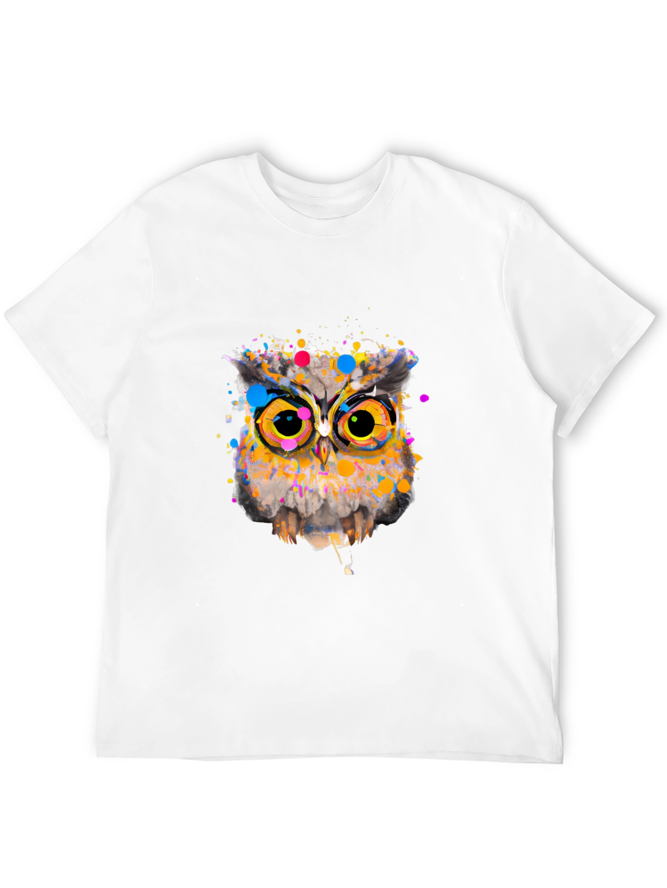 Owl Art Graphic Black T-Shirt