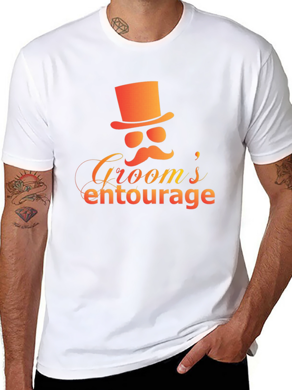 Grooms Entourage Black Graphic Tee