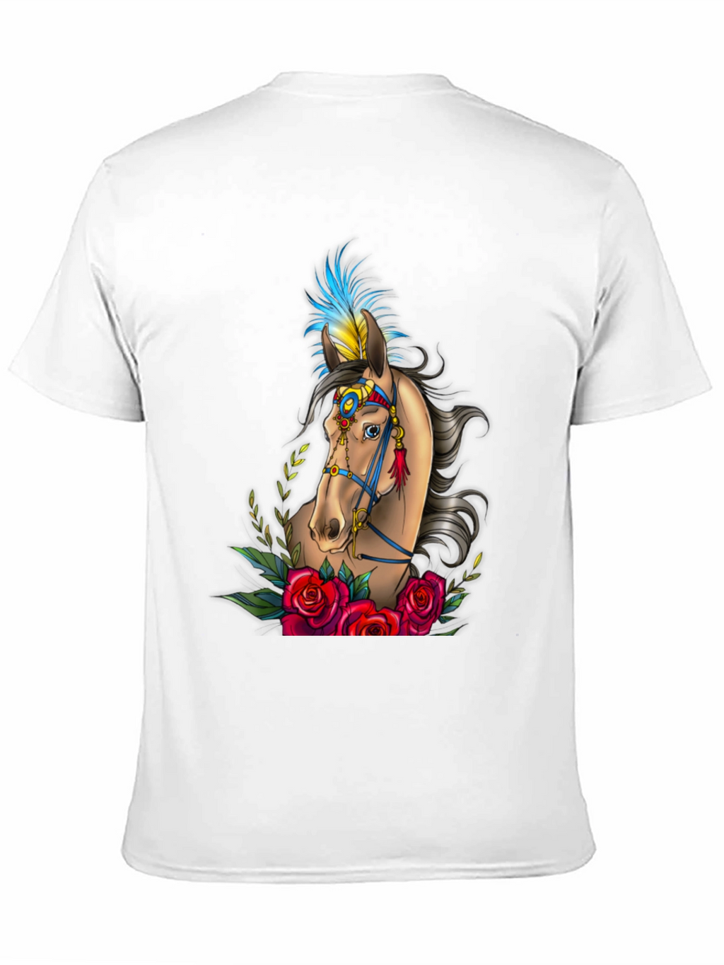 Horse & Roses Graphic Tee - Black T-Shirt