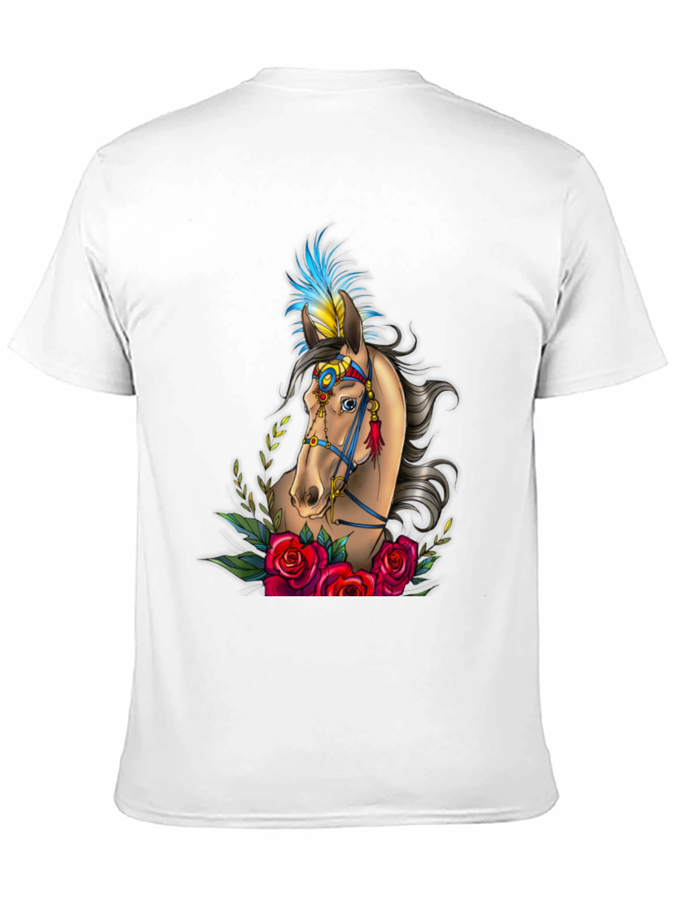 Horse & Roses Graphic Tee - Black T-Shirt