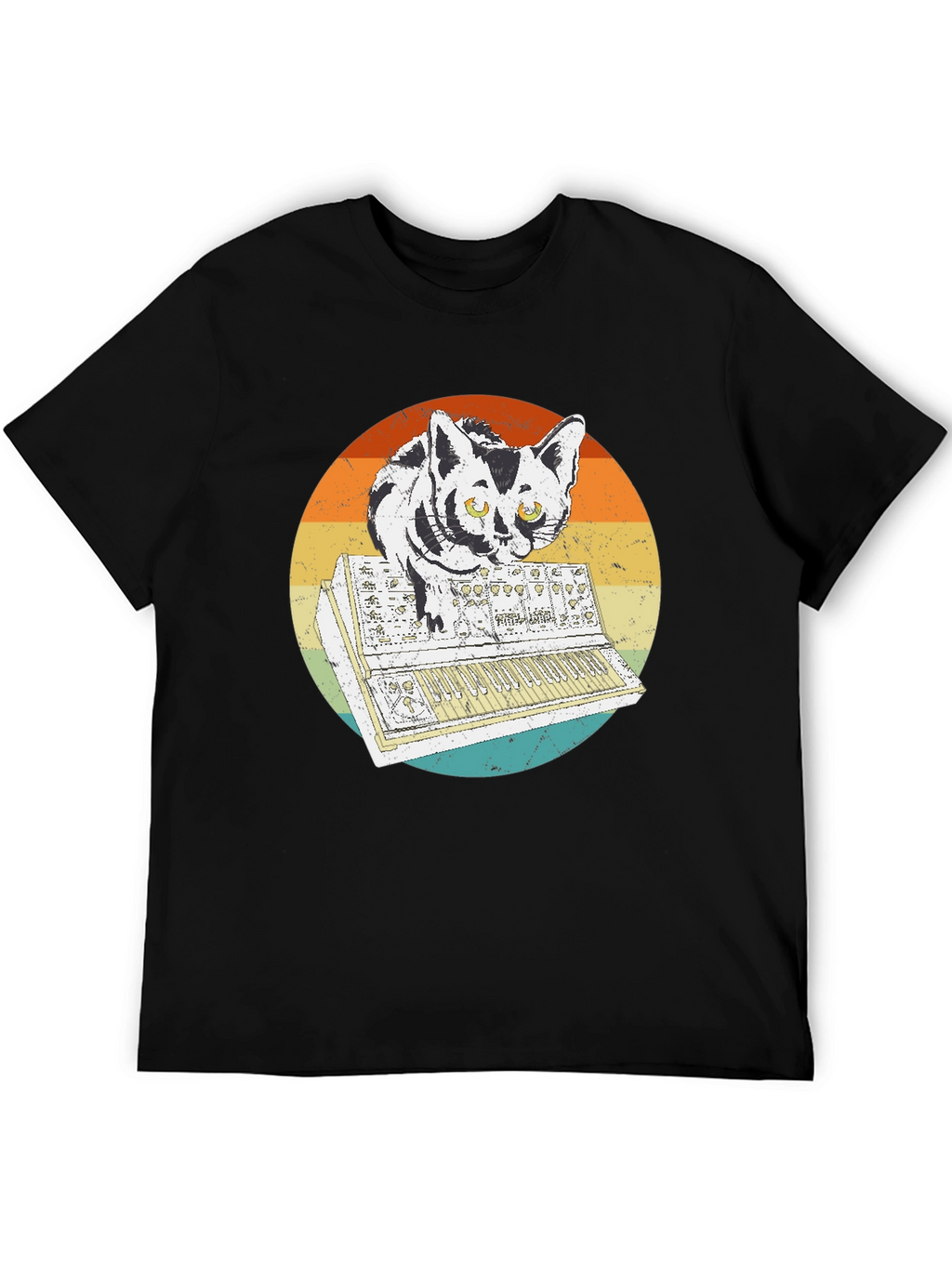 Retro Cat Synth T-Shirt