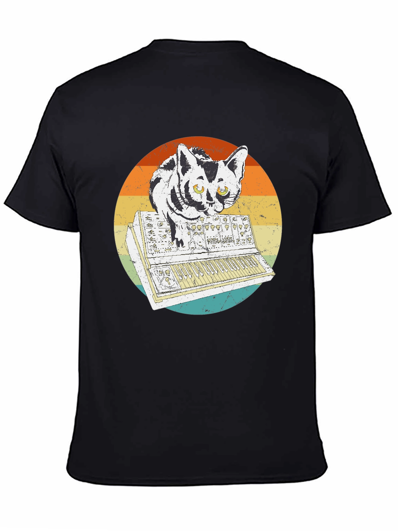 Retro Cat Synth T-Shirt