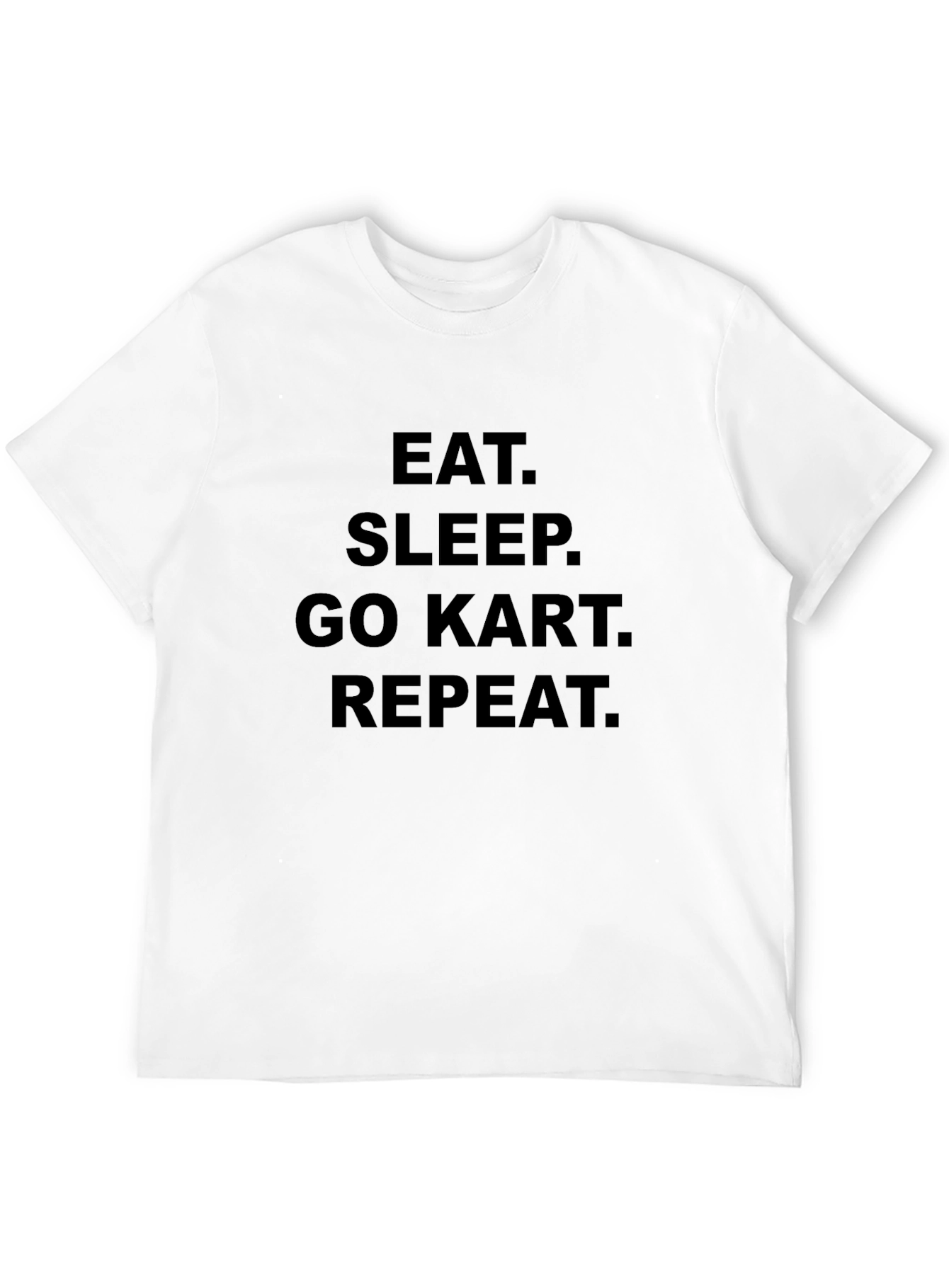 Eat Sleep Go Kart Repeat Black T-Shirt