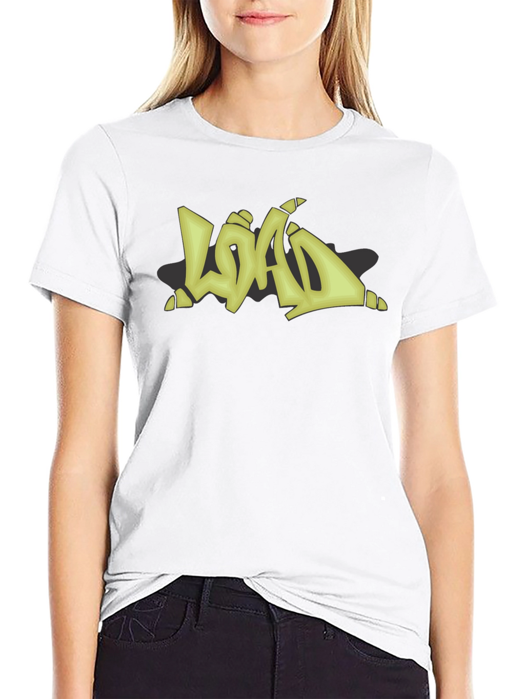 Graffiti Style LOAD Graphic Black T-Shirt
