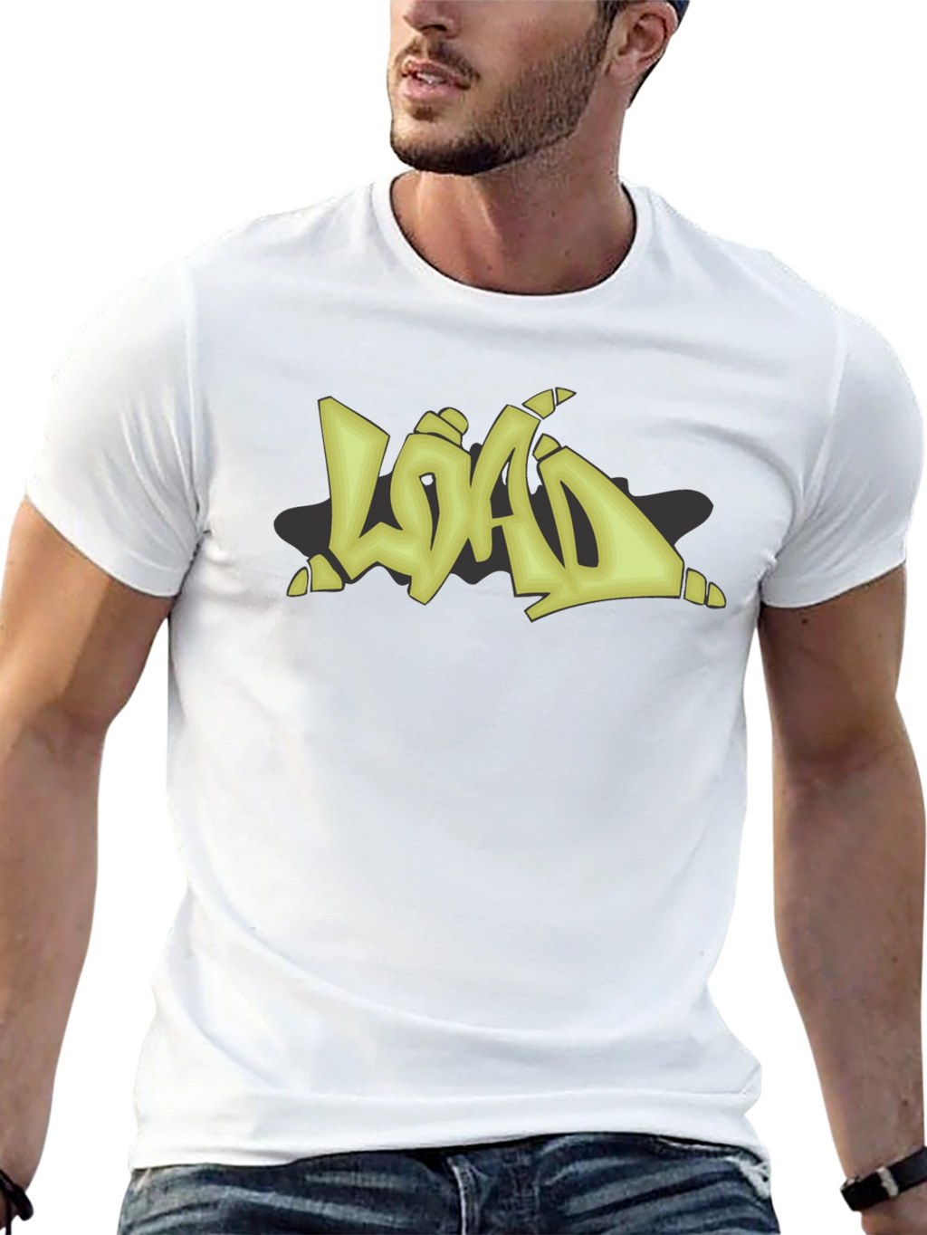 Graffiti Style LOAD Graphic Black T-Shirt