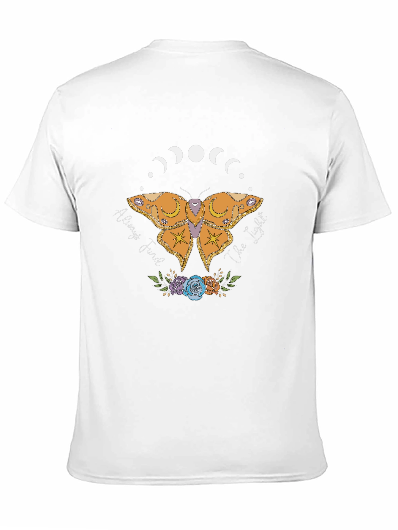 Moth & Moon Phases Graphic Tee - Always Find the Light