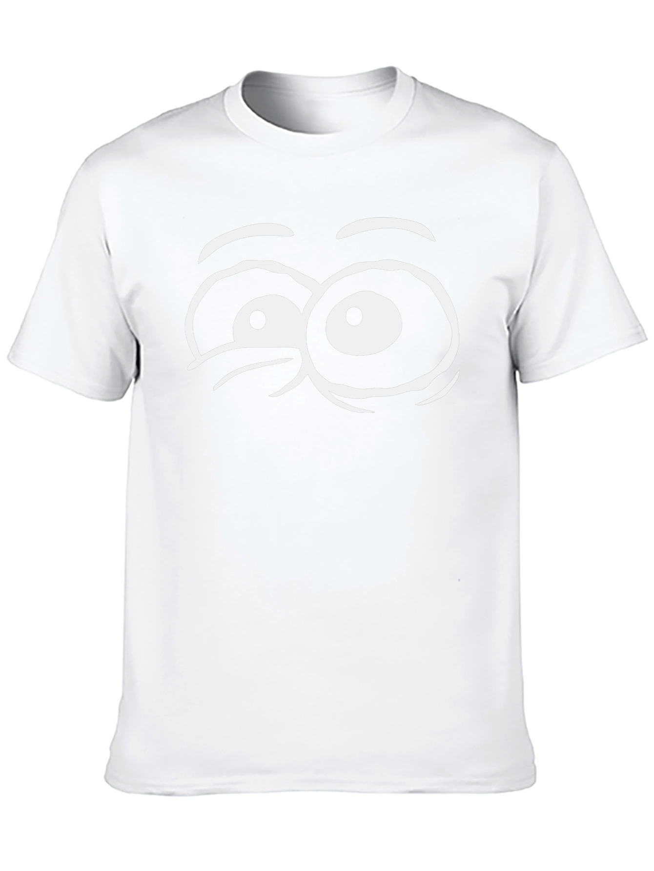 Funny Eye Graphic Black Cotton T-Shirt
