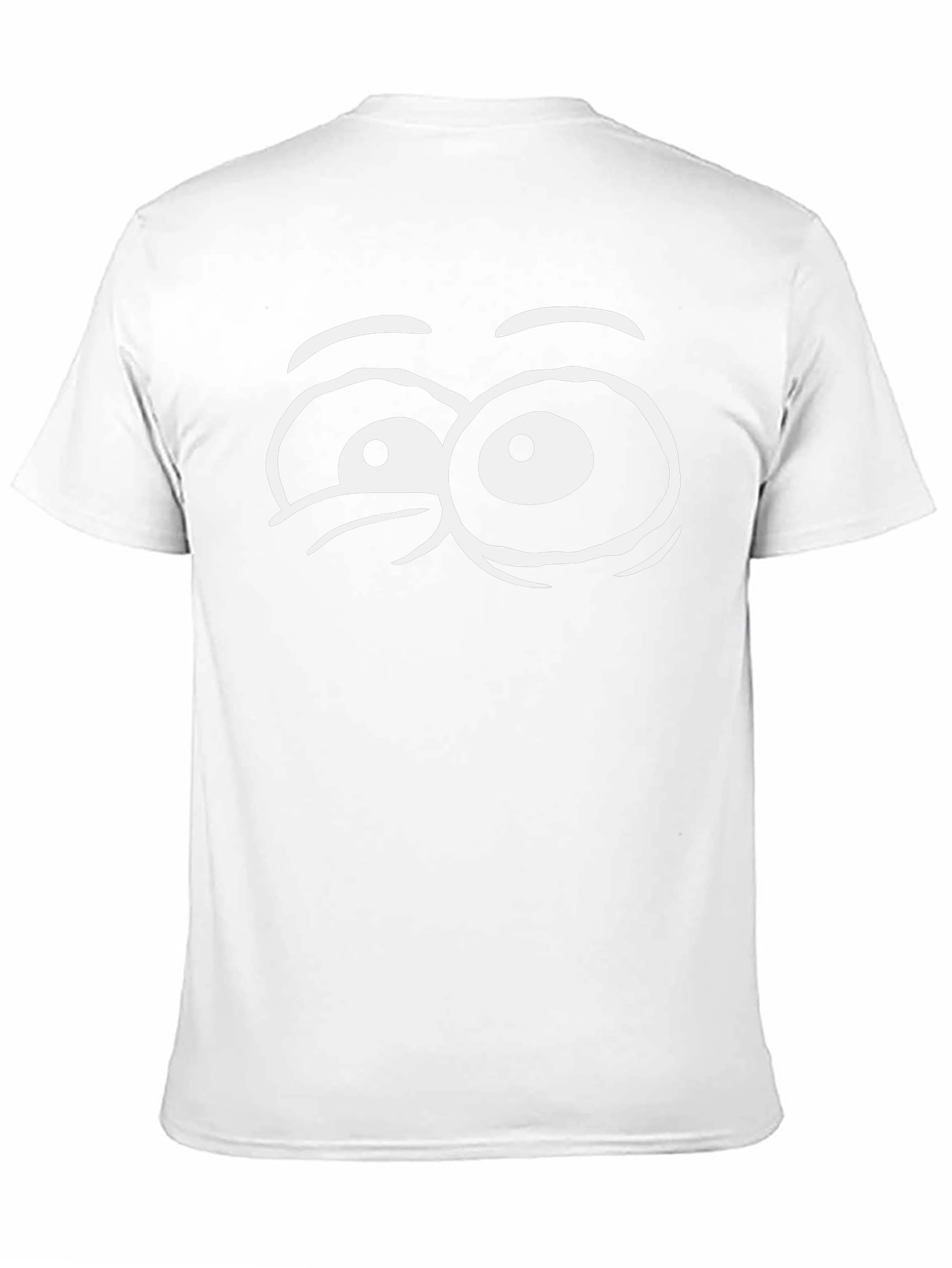 Funny Eye Graphic Black Cotton T-Shirt