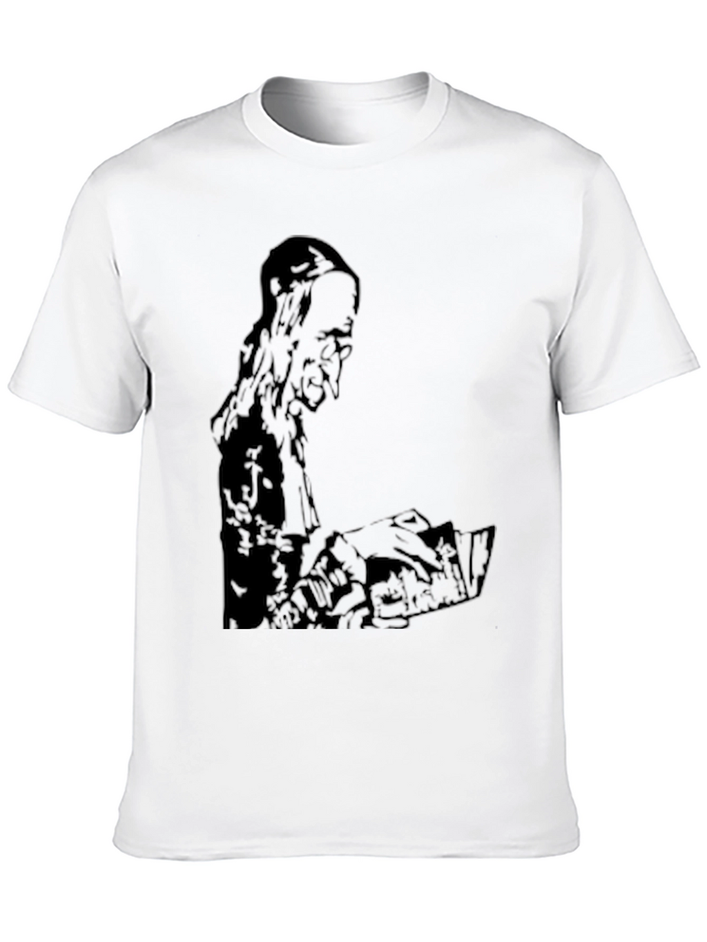 Mens Black Graphic Print T-Shirt