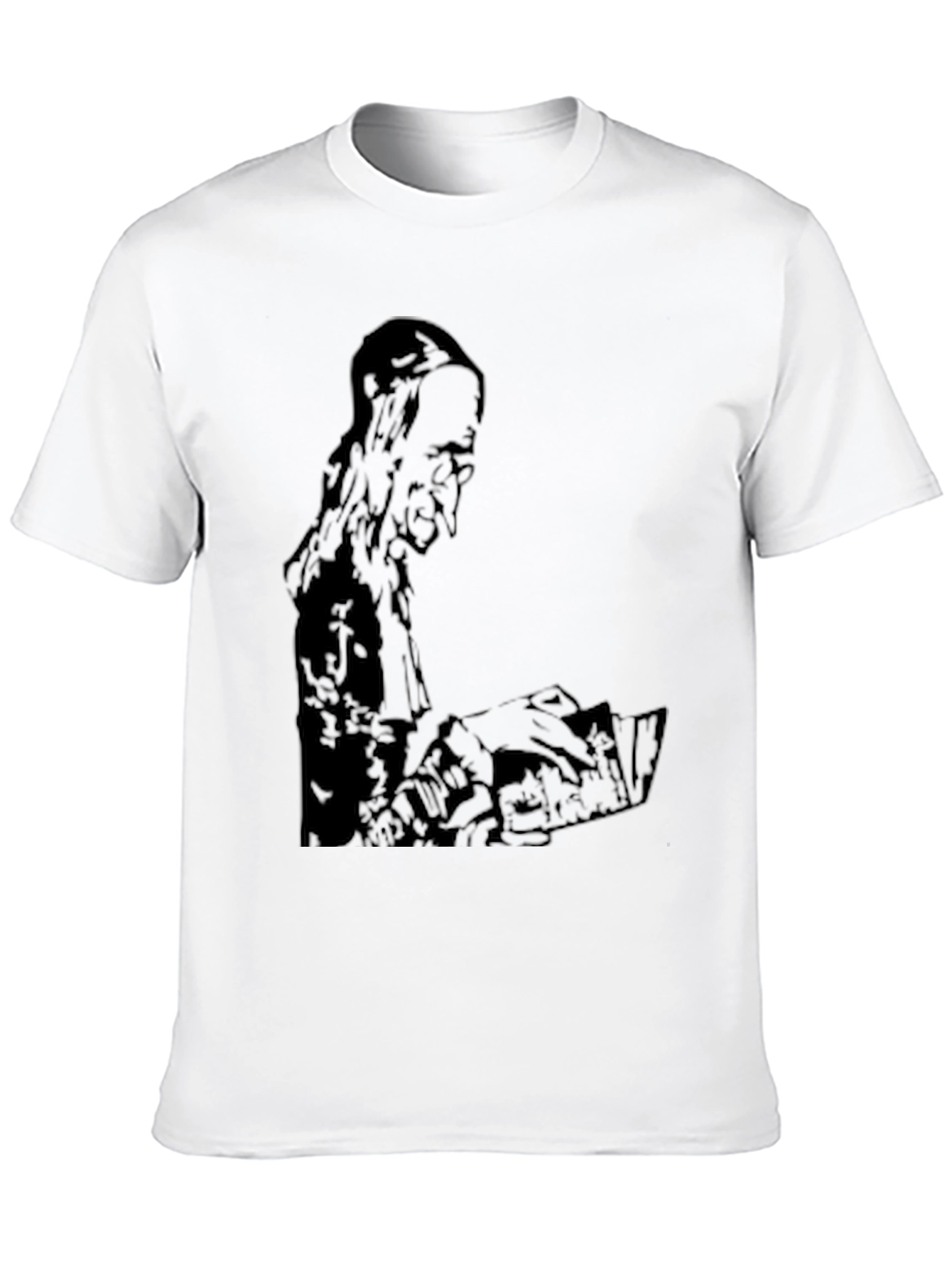 Mens Black Graphic Print T-Shirt