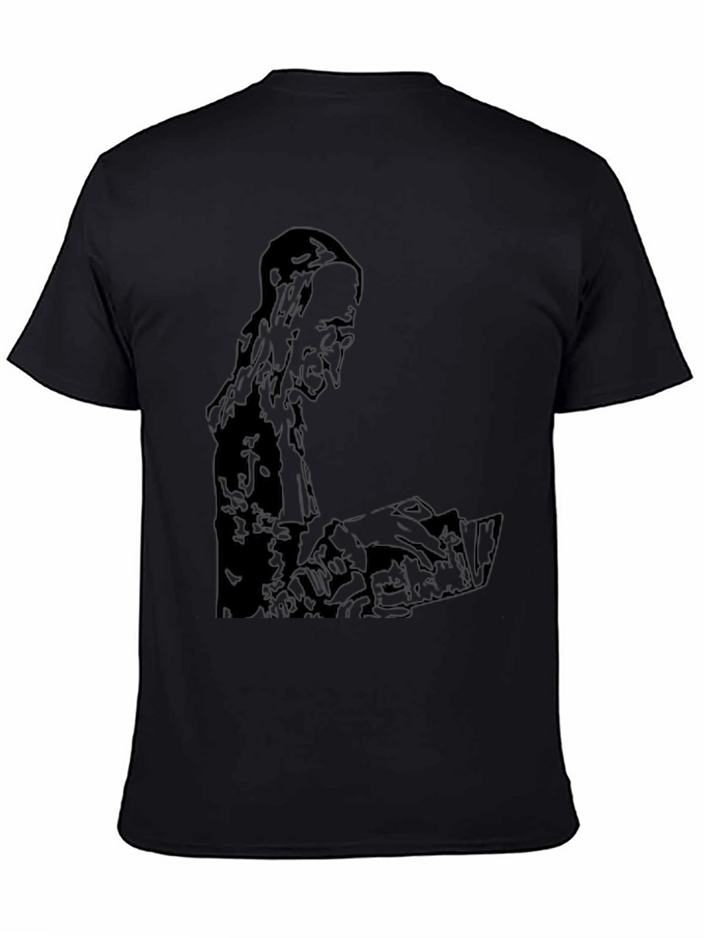 Mens Black Graphic Print T-Shirt