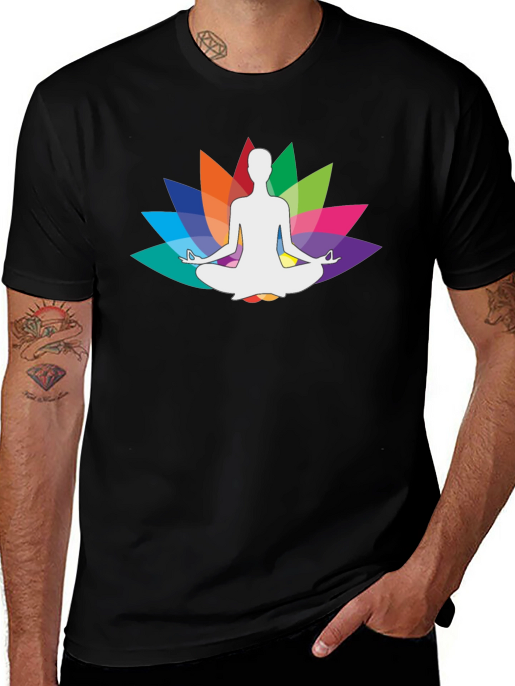 Yoga Lotus Meditation Graphic Tee