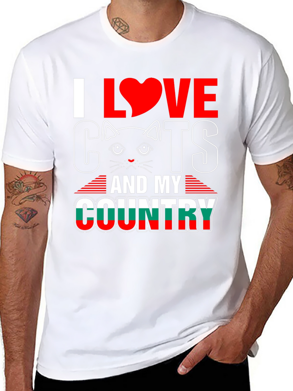 I Love Cats and My Country T-Shirt