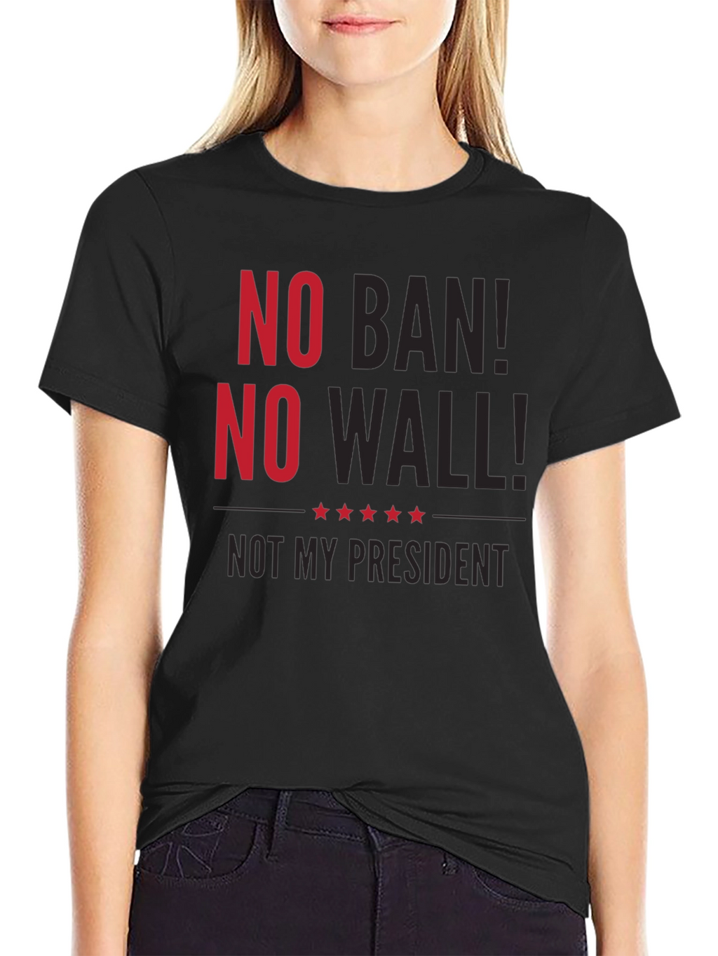No Ban No Wall T-Shirt Protest Anti-Trump