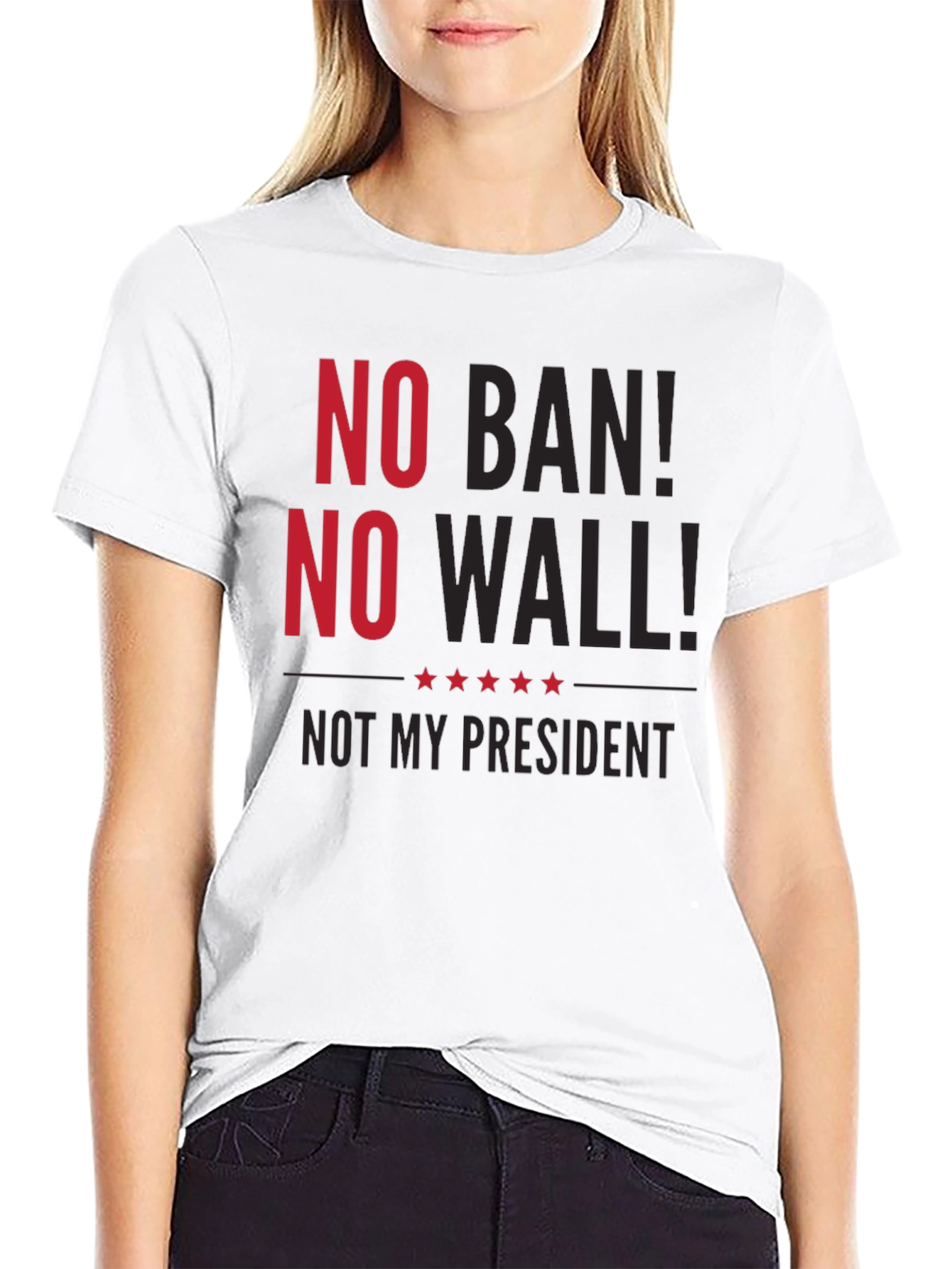 No Ban No Wall T-Shirt Protest Anti-Trump