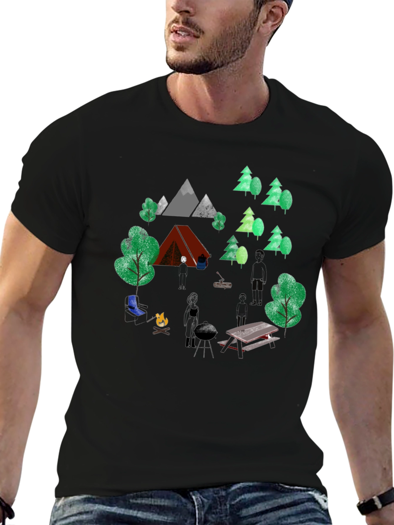 Camping Adventure Graphic T-Shirt