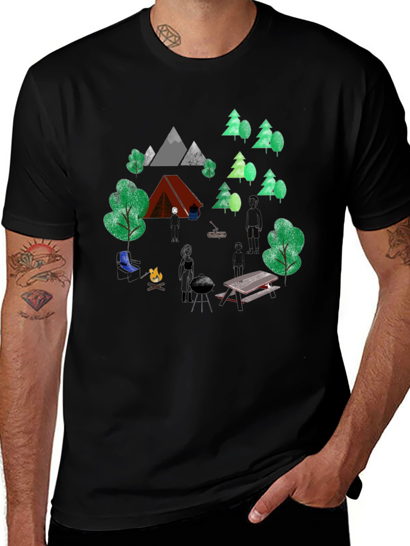 Camping Adventure Graphic T-Shirt