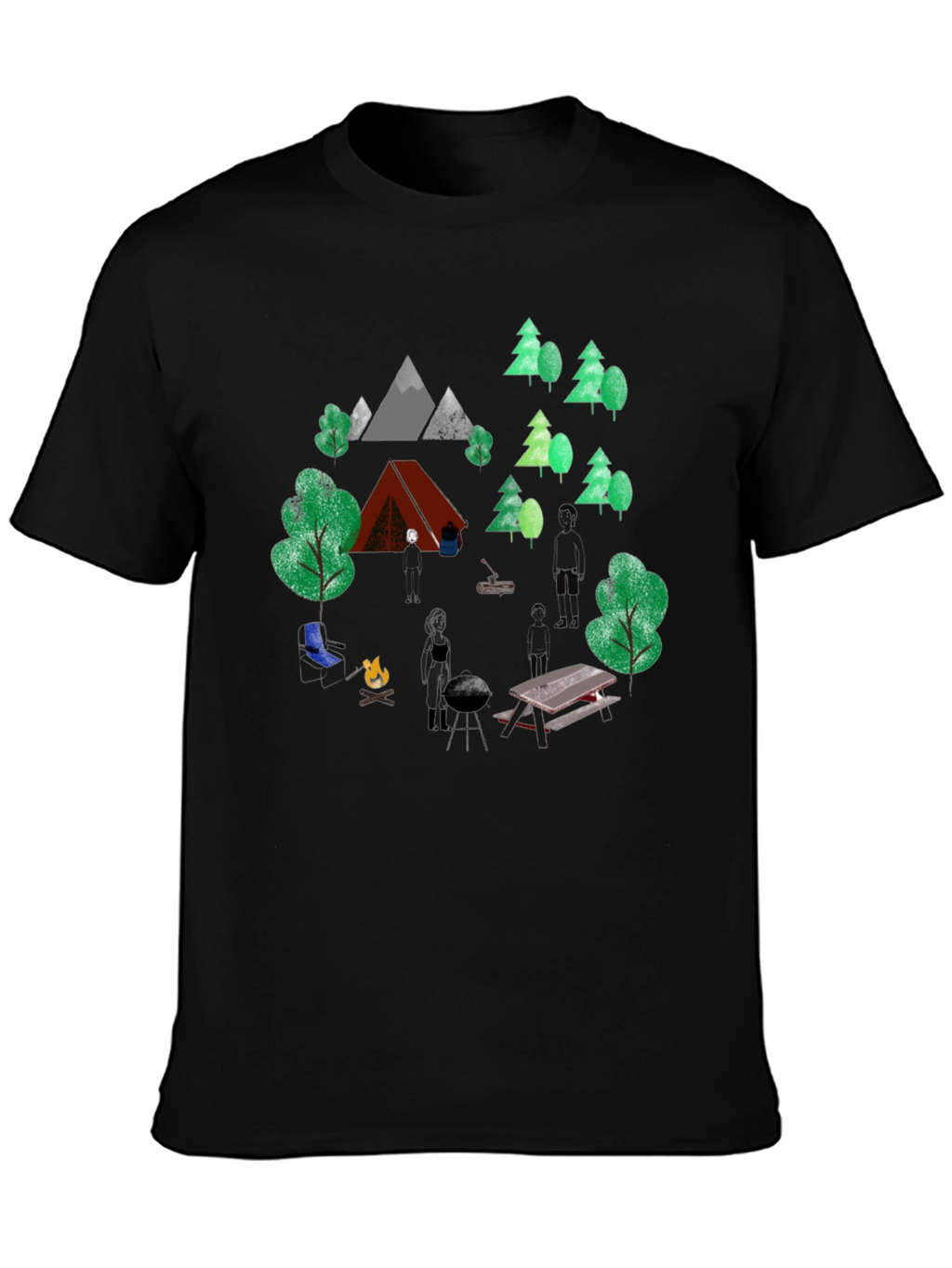 Camping Adventure Graphic T-Shirt