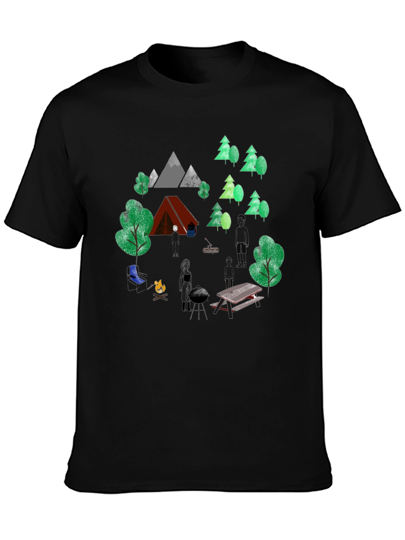 Camping Adventure Graphic T-Shirt