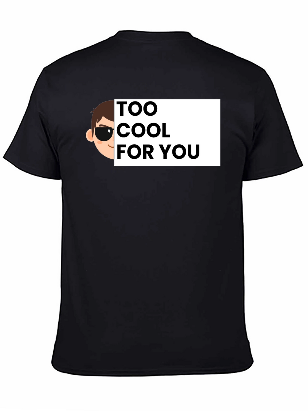 Cool Cartoon Graphic Tee - Black Cotton T-Shirt